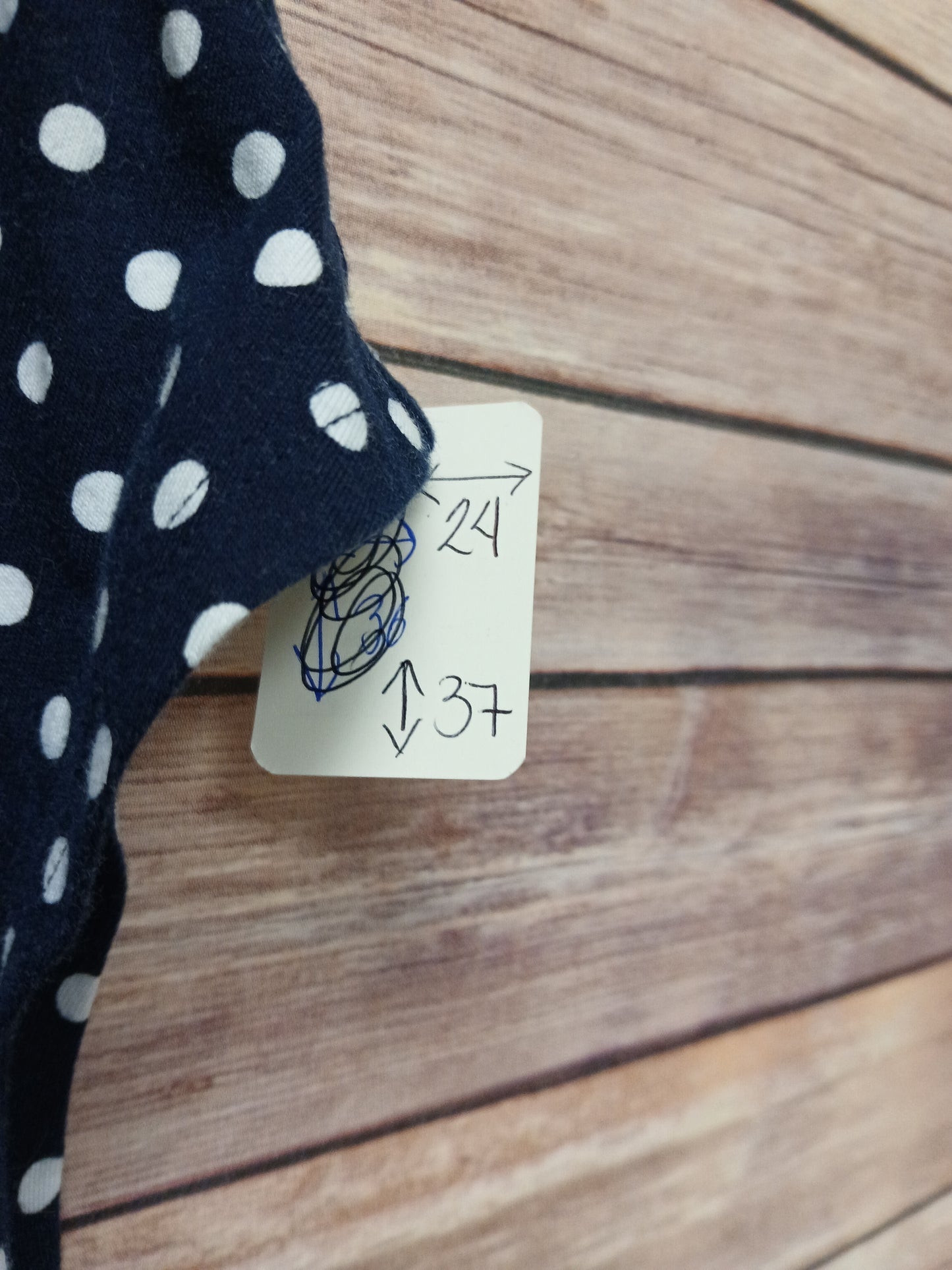 Lands End Navy Polka Dot Dress. Size XL. RS 2