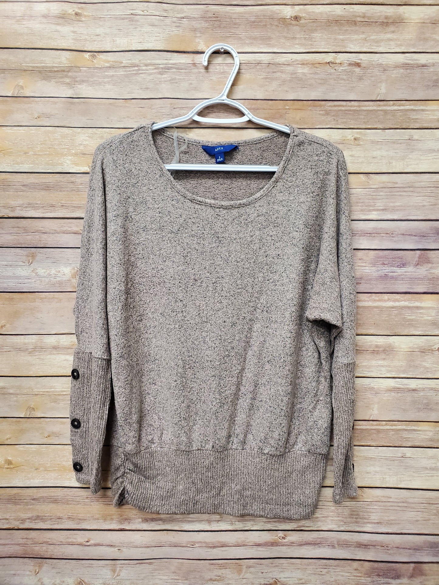 Apt. 9 Beige Sweater with Button Accents Size Small #73