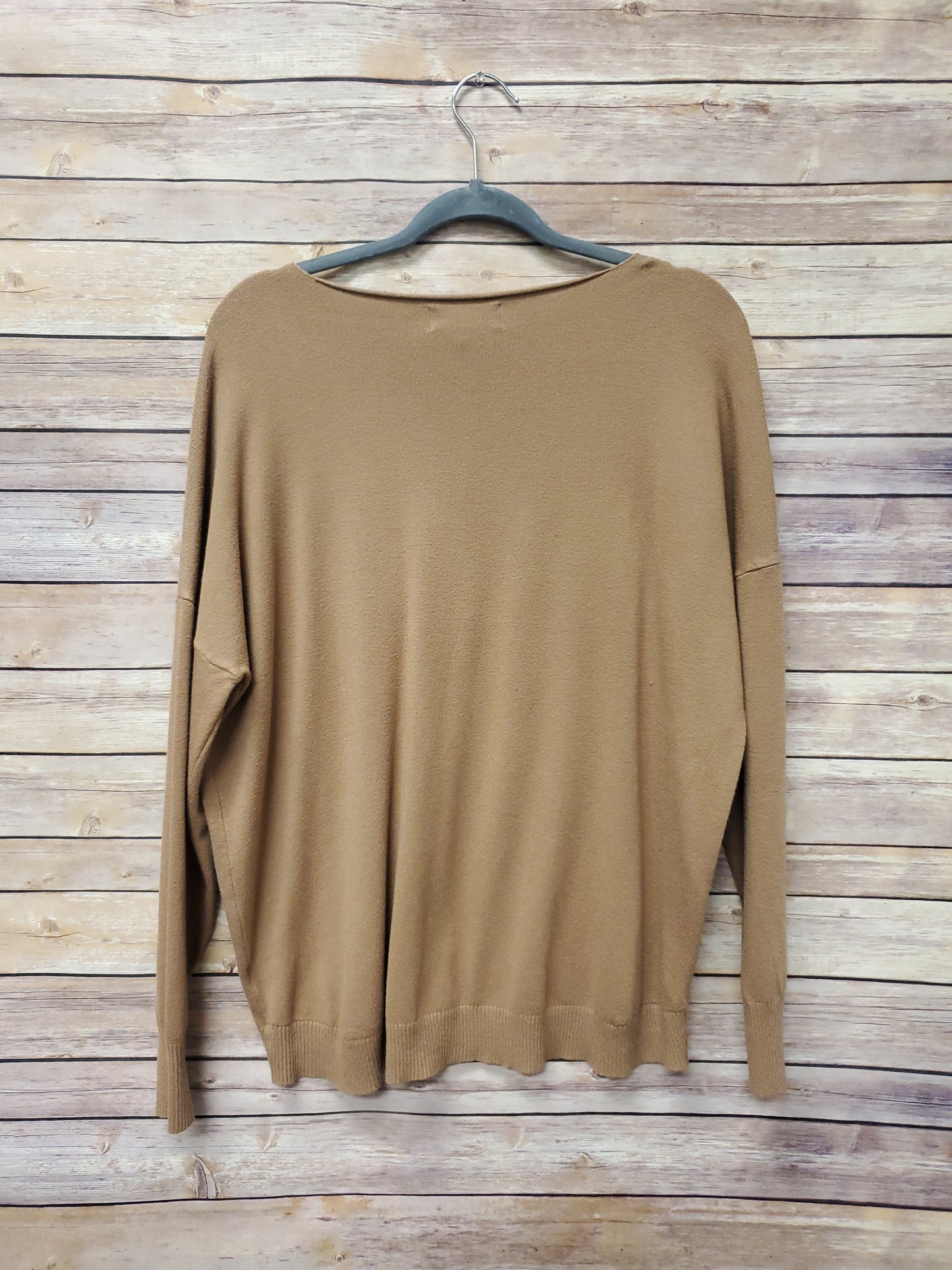Zenana Brown Sweater Blouse. Size L. RS 21.