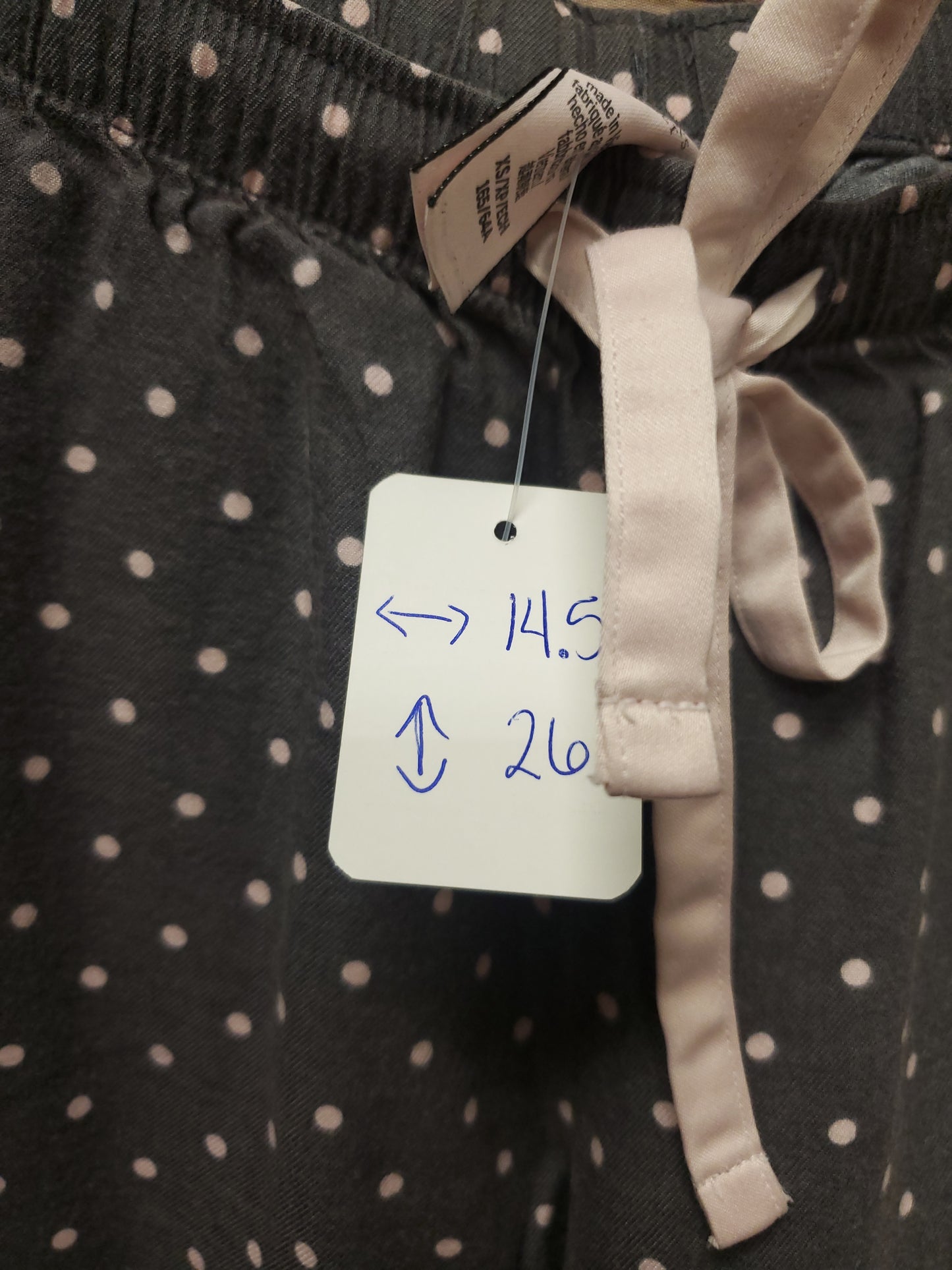 Victoria's Secret Grey & Pink Polka Dot Pajama Pants. Size XS. RS 95