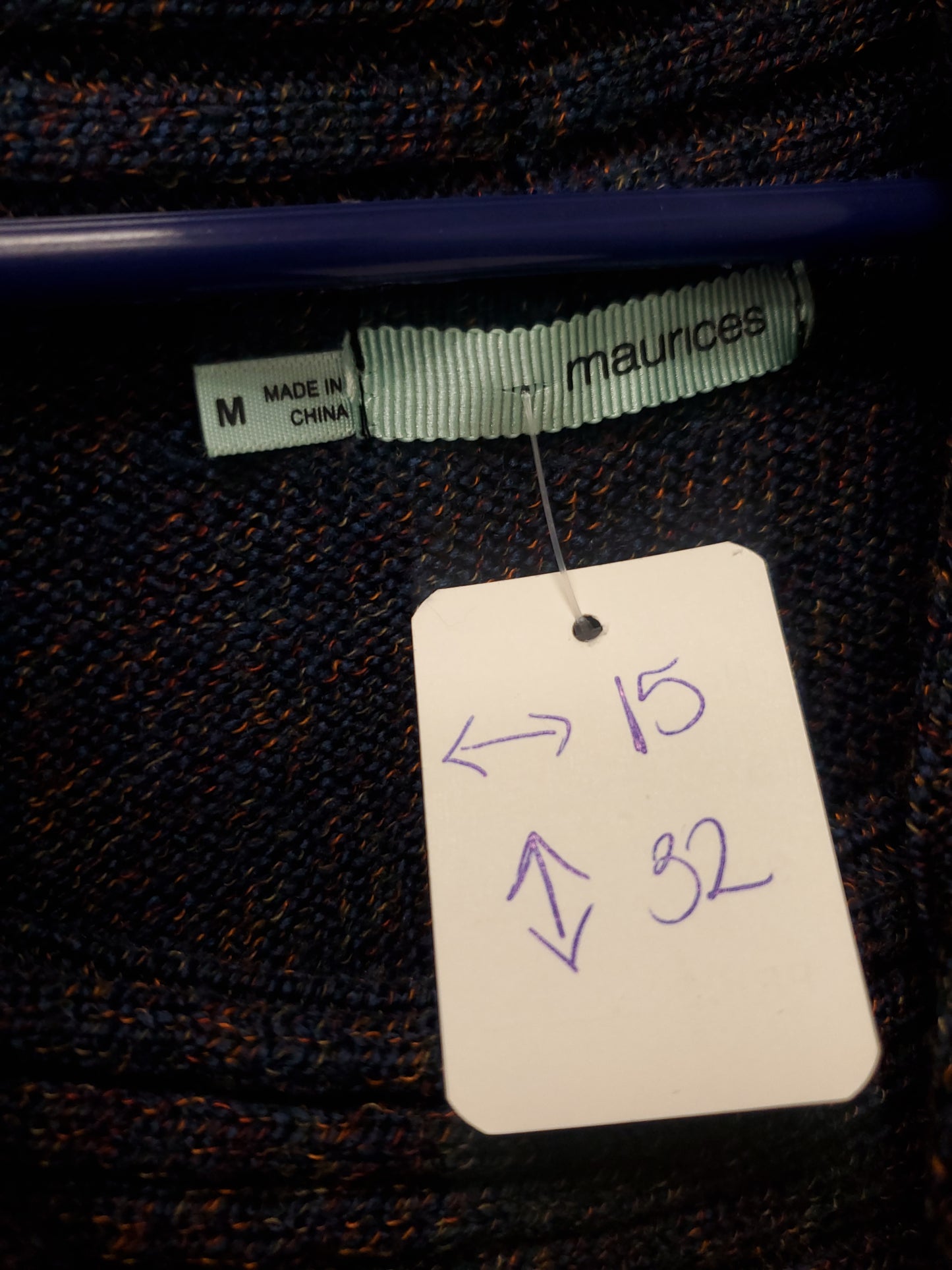 Maurices Navy Short Sleeve Sweater. Size M. #102