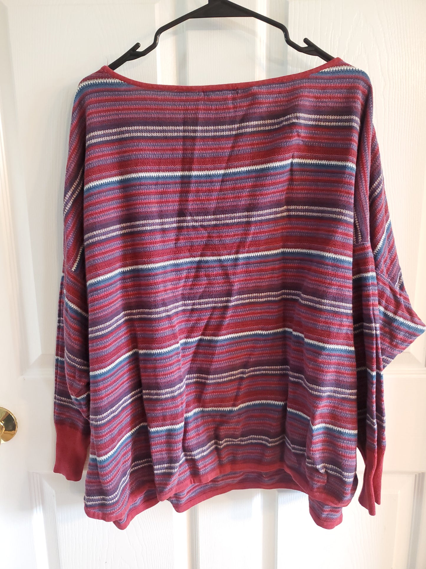 Chaps Burgundy Striped Knit Sweater. Size 3XL. #68