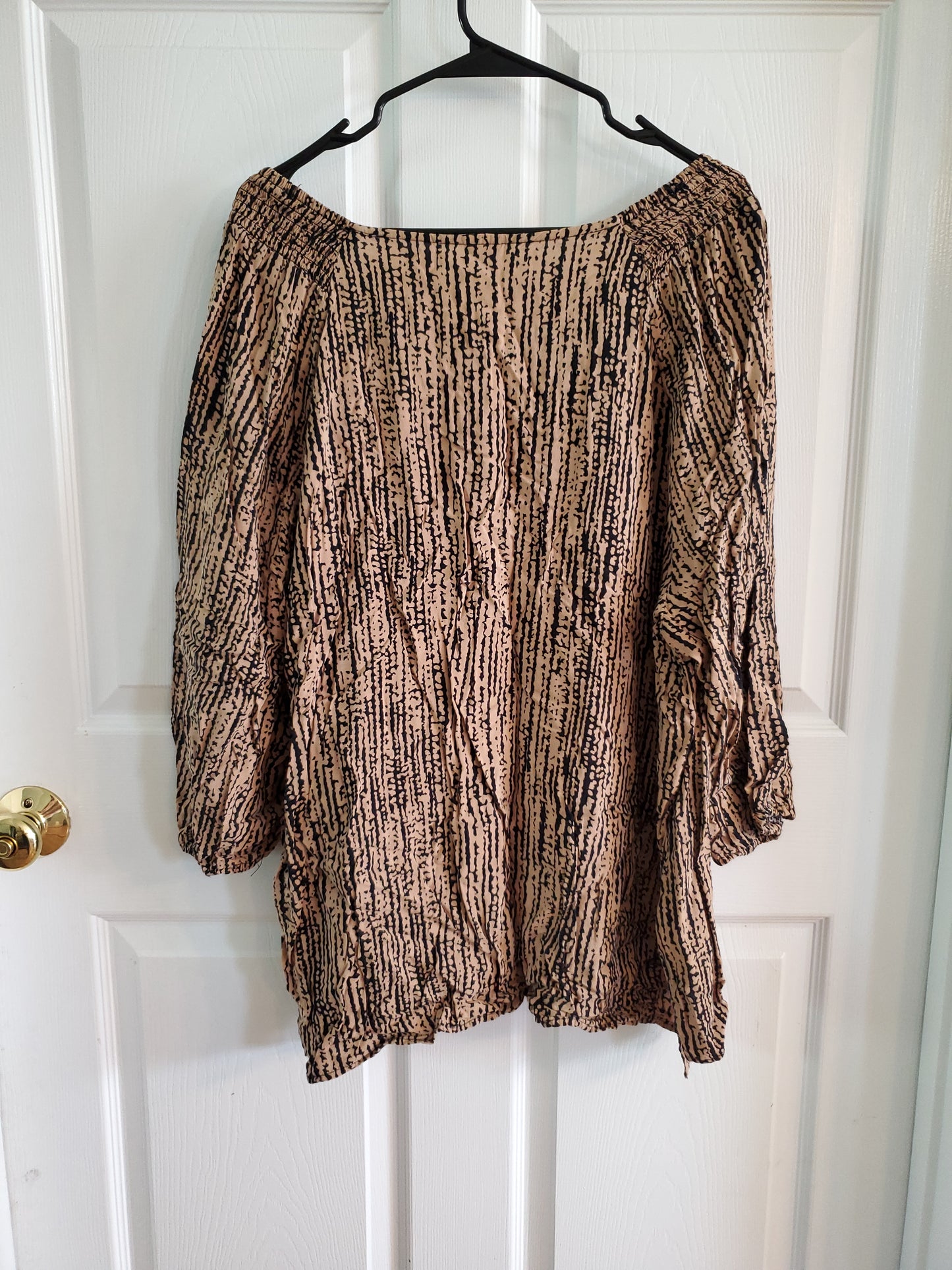 Brown & Black Blouse. Size 2XL. #68