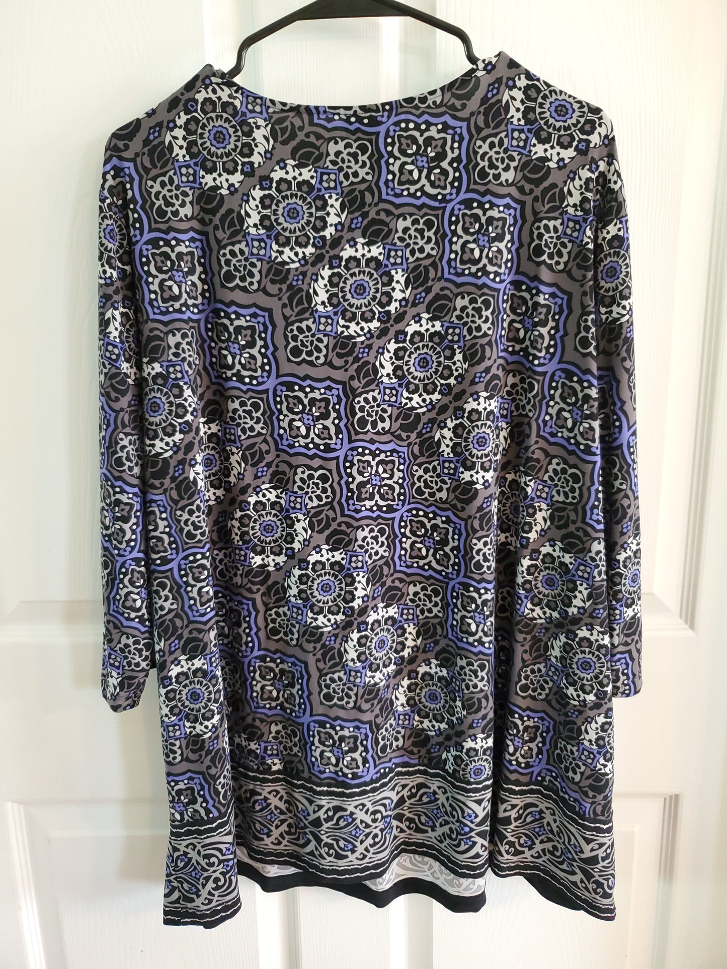 Rafaella Black, Purple, & Grey Blouse. Size 3XL. #68