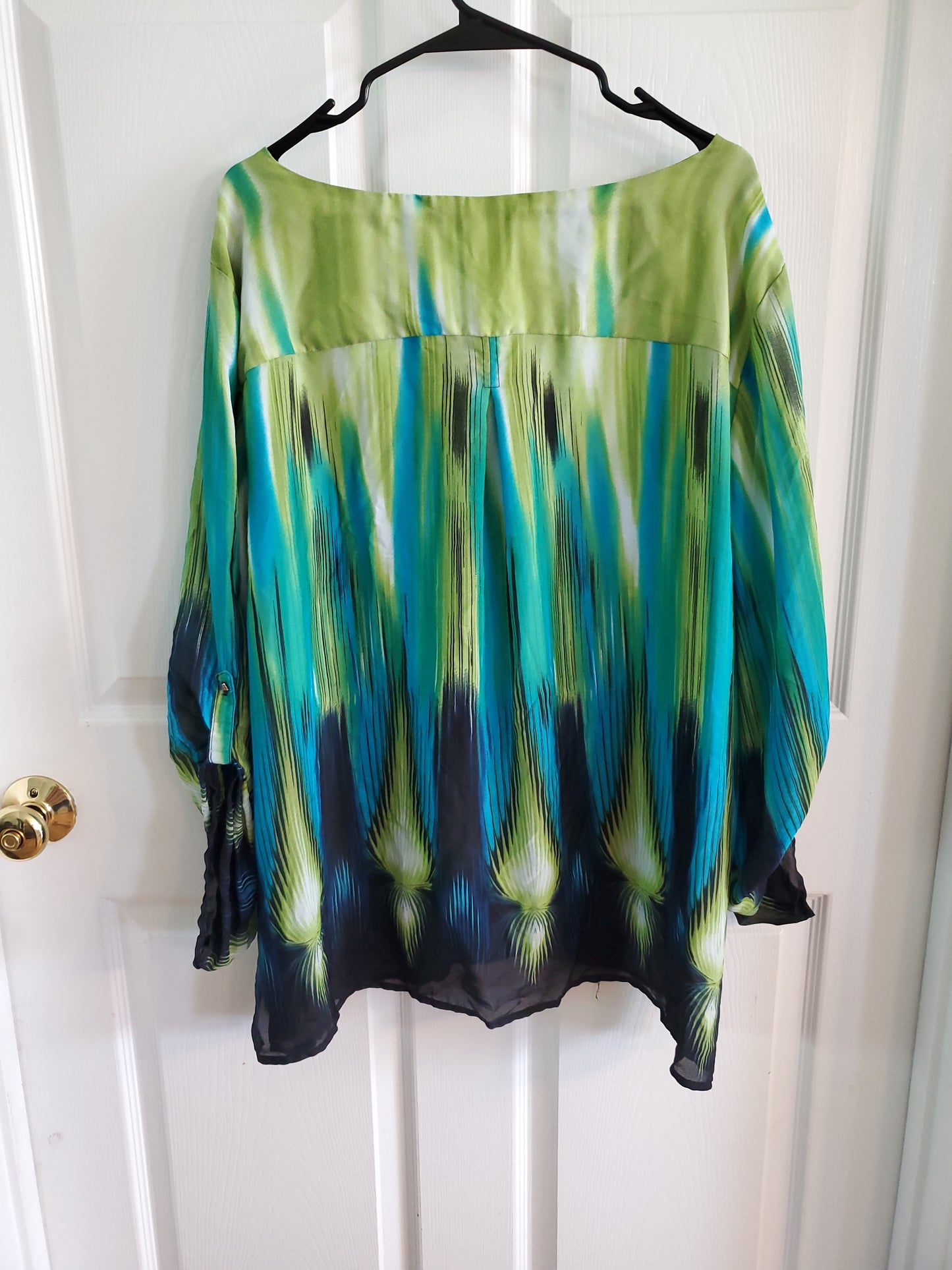 Cato Blue & Green Blouse. Size 3XL. #68