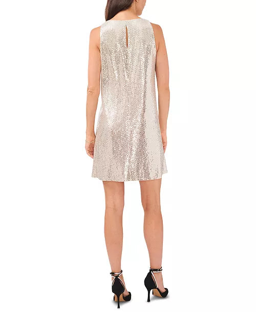 Michael Kors
Women's Metallic Sparkle Keyhole-Back Shift Dress. Size S. #97