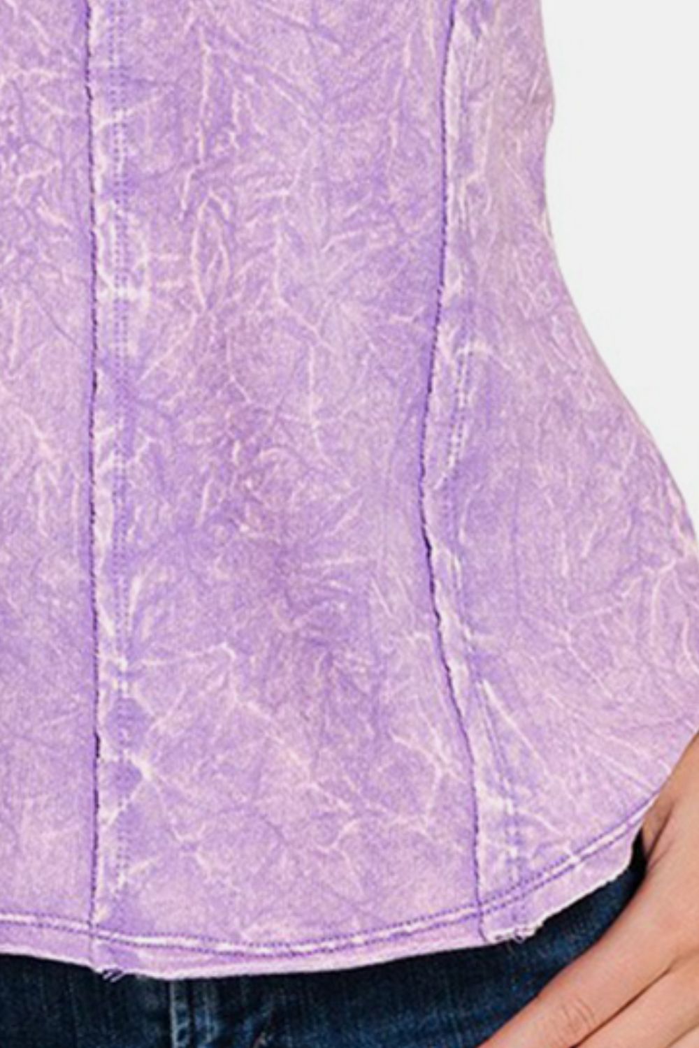 Zenana Exposed Seam V-Neck Wide Strap Tank - Scarlett's Riverside Boutique