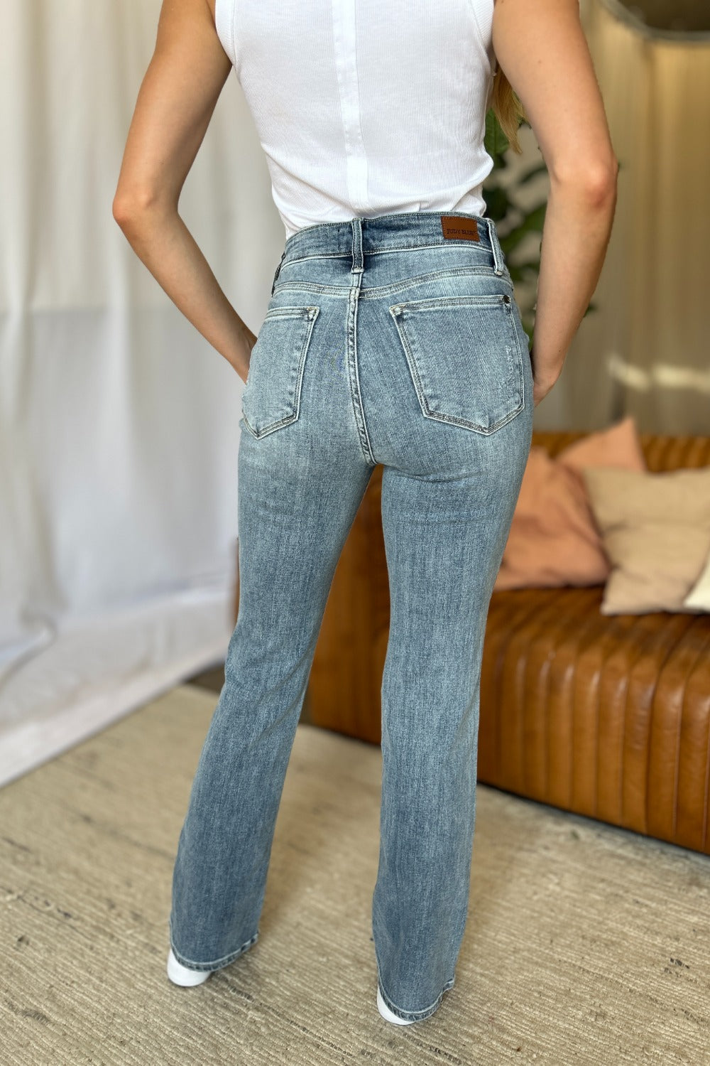 Judy Blue Full Size Medium Rise Bootcut Jeans. Inseam 32.5" - Scarlett's Riverside Boutique