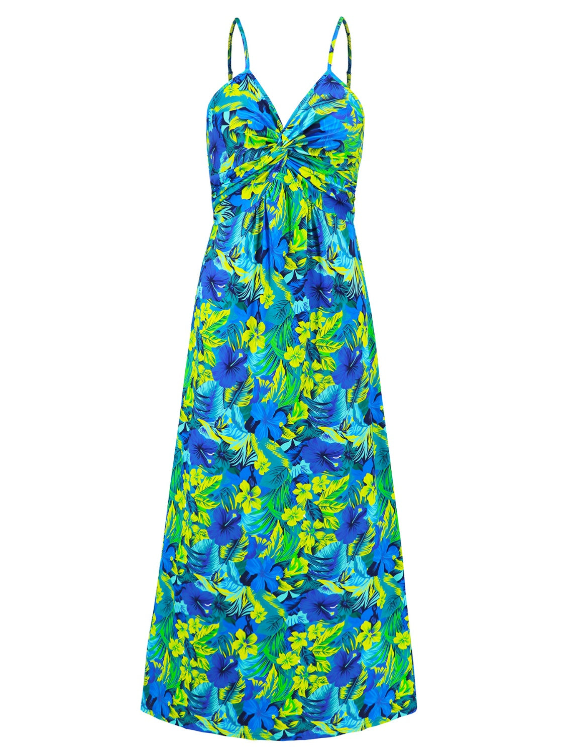 Twisted Printed V-Neck Cami Dress - Scarlett's Riverside Boutique