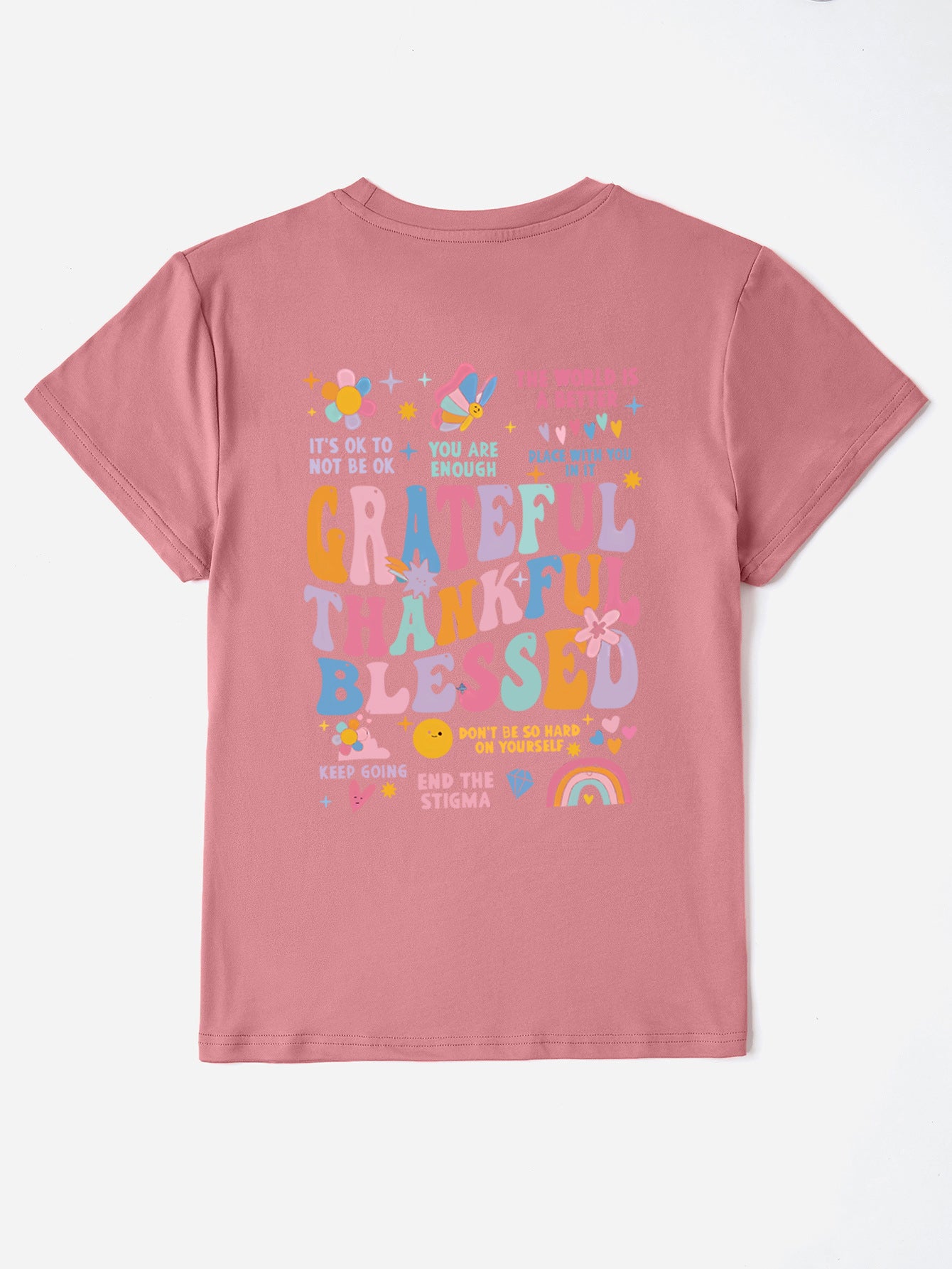 Letter Graphic Round Neck Short Sleeve T-Shirt - Scarlett's Riverside Boutique