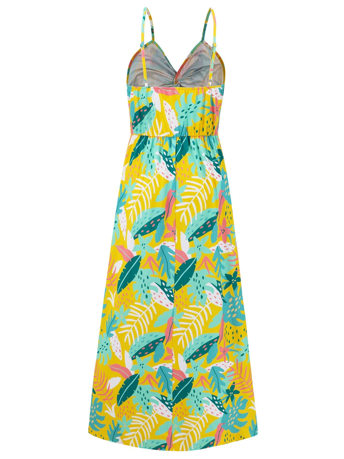 Twisted Printed V-Neck Cami Dress - Scarlett's Riverside Boutique