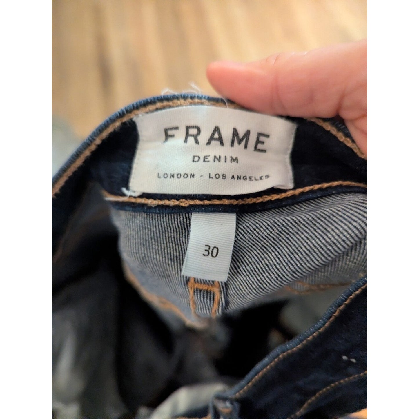 FRAME denim, Le Skinny de Jeanne, women’s FRAME jeans, size 30 jeans, dark wash