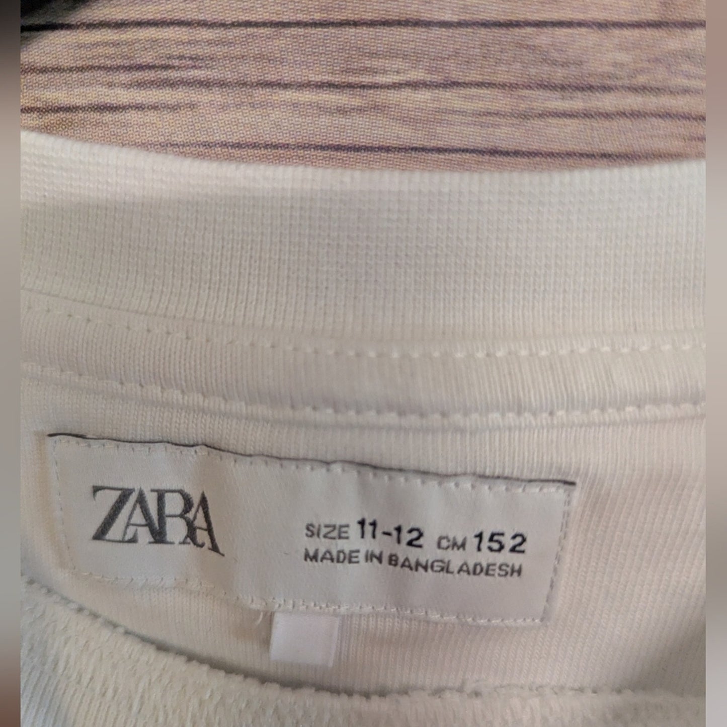 Zara Boys APP.ED White Oversized Crewneck Tee Shirt Size 11-12 152 Minimalist