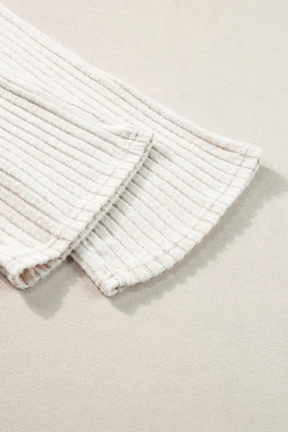 Khaki Ribbed Knit V Neck Slouchy Two-piece Outfit - Scarlett's Riverside Boutique