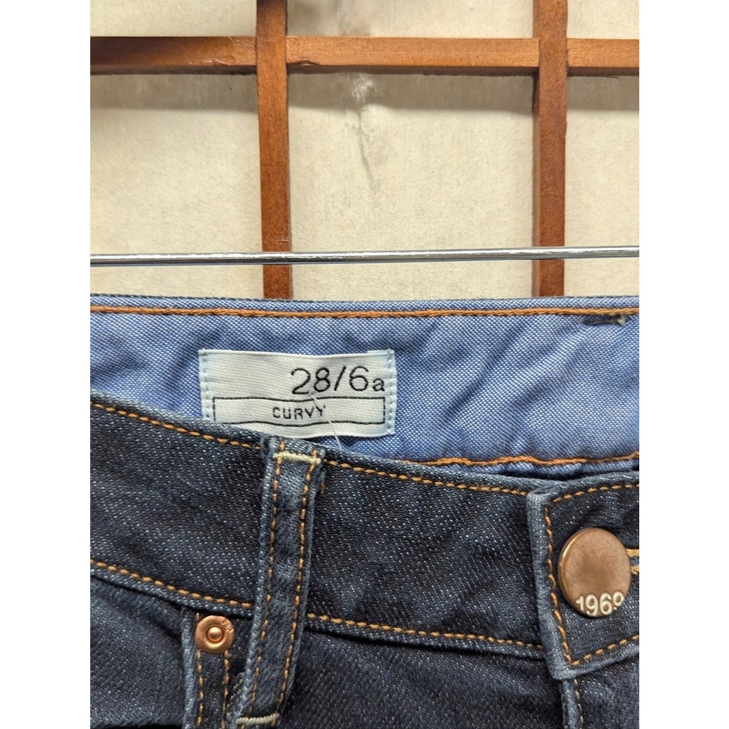 Gap 1969 Size 6 Dark Wash Bootcut Jeans Mid Rise Stretch Denim