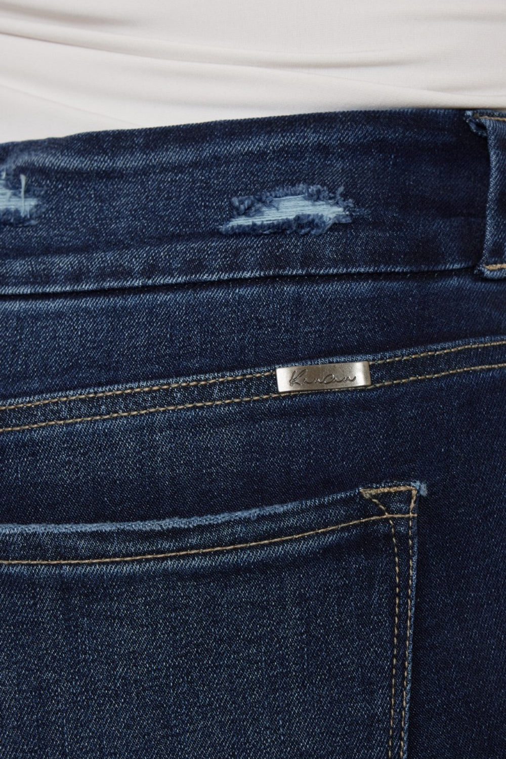 Kancan Full Size Raw Hem High Waist Jeans. Inseam 29" - Scarlett's Riverside Boutique