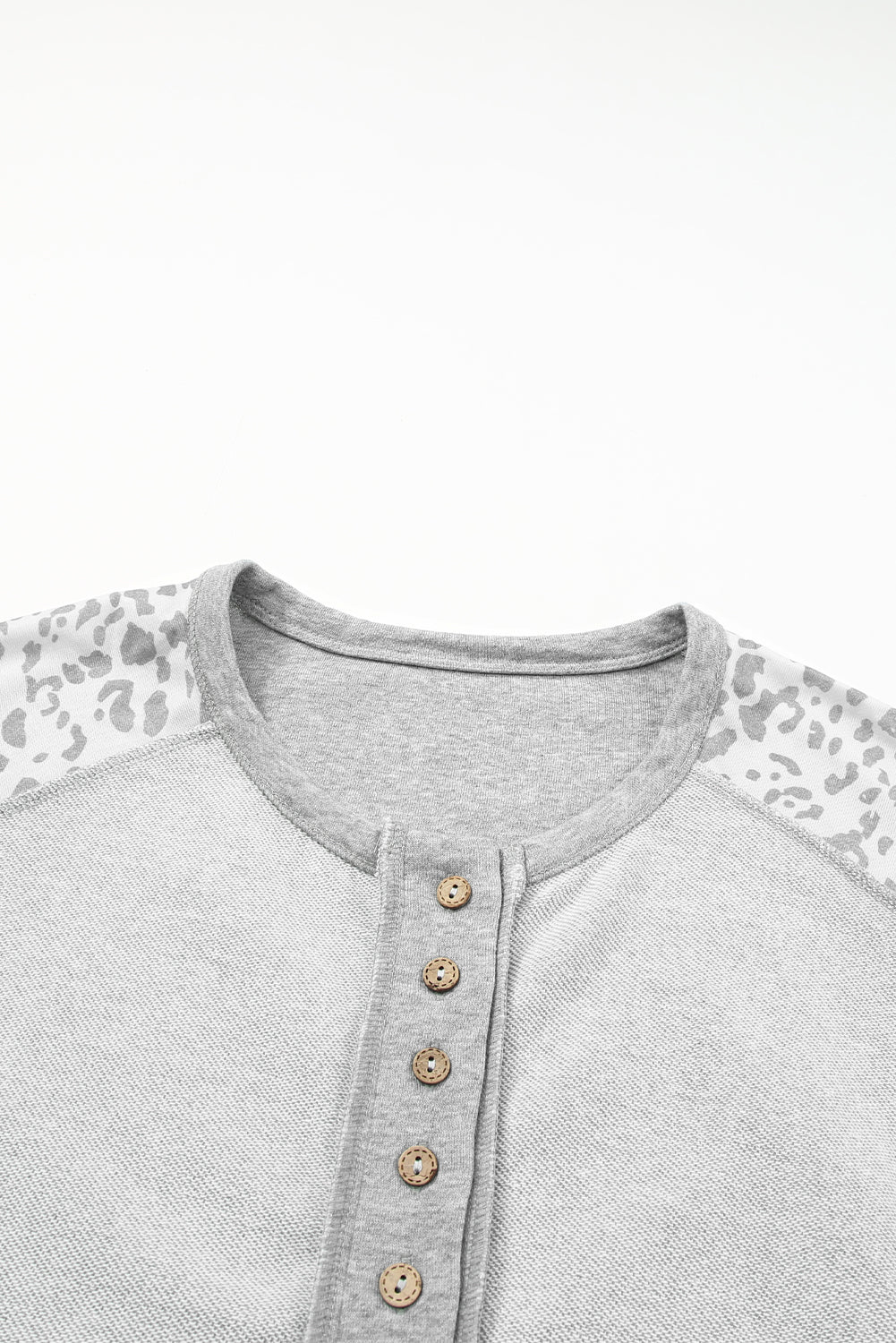 Exposed Seam Leopard Long Sleeve Sweatshirt - Scarlett's Riverside Boutique