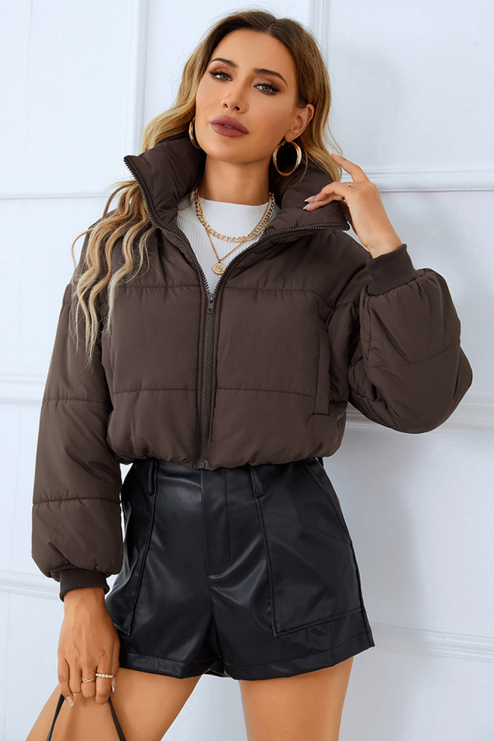 Zip-Up Winter Coat with Pockets - Scarlett's Riverside Boutique