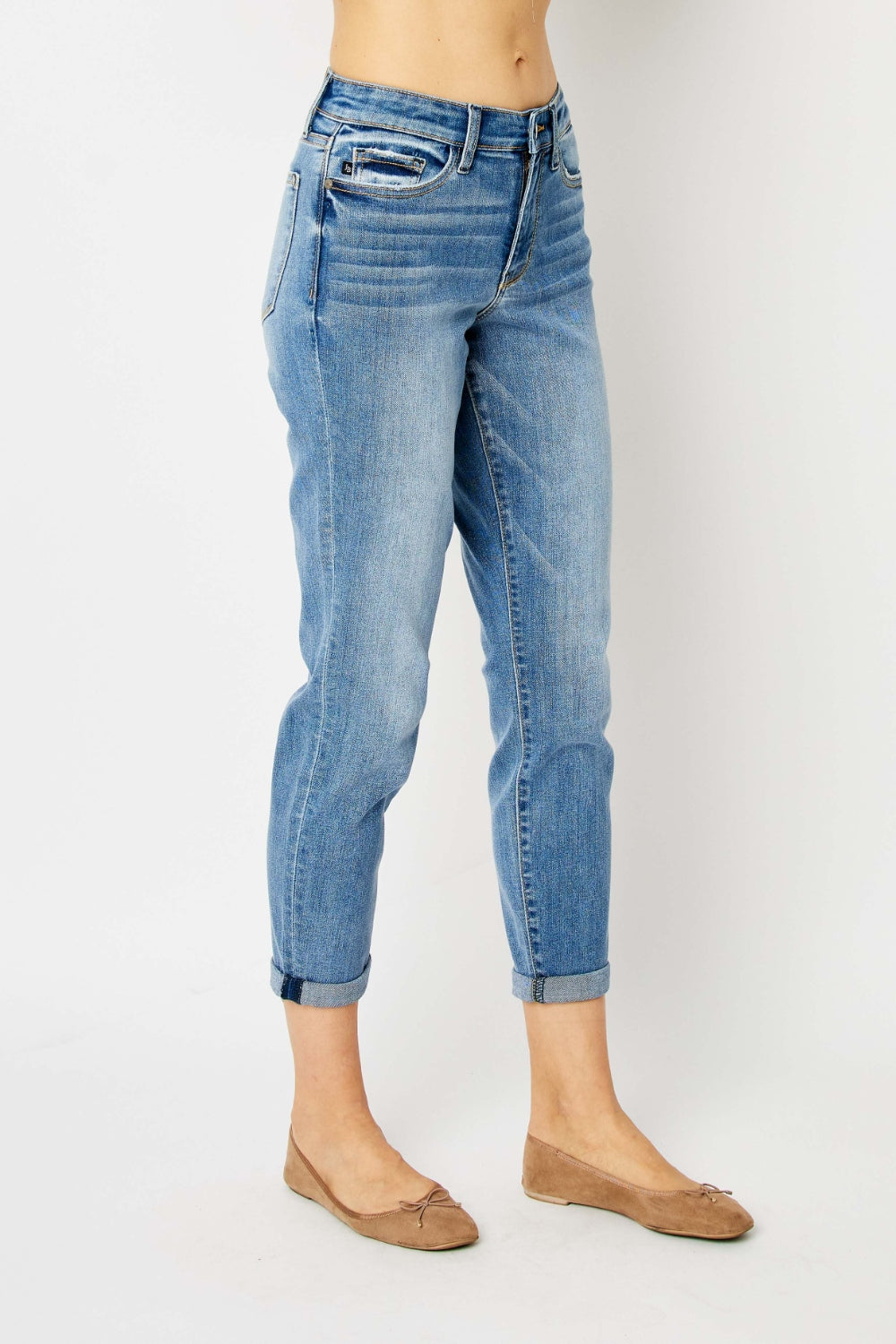 Judy Blue Full Size Cuffed Hem Slim Jeans - Scarlett's Riverside Boutique