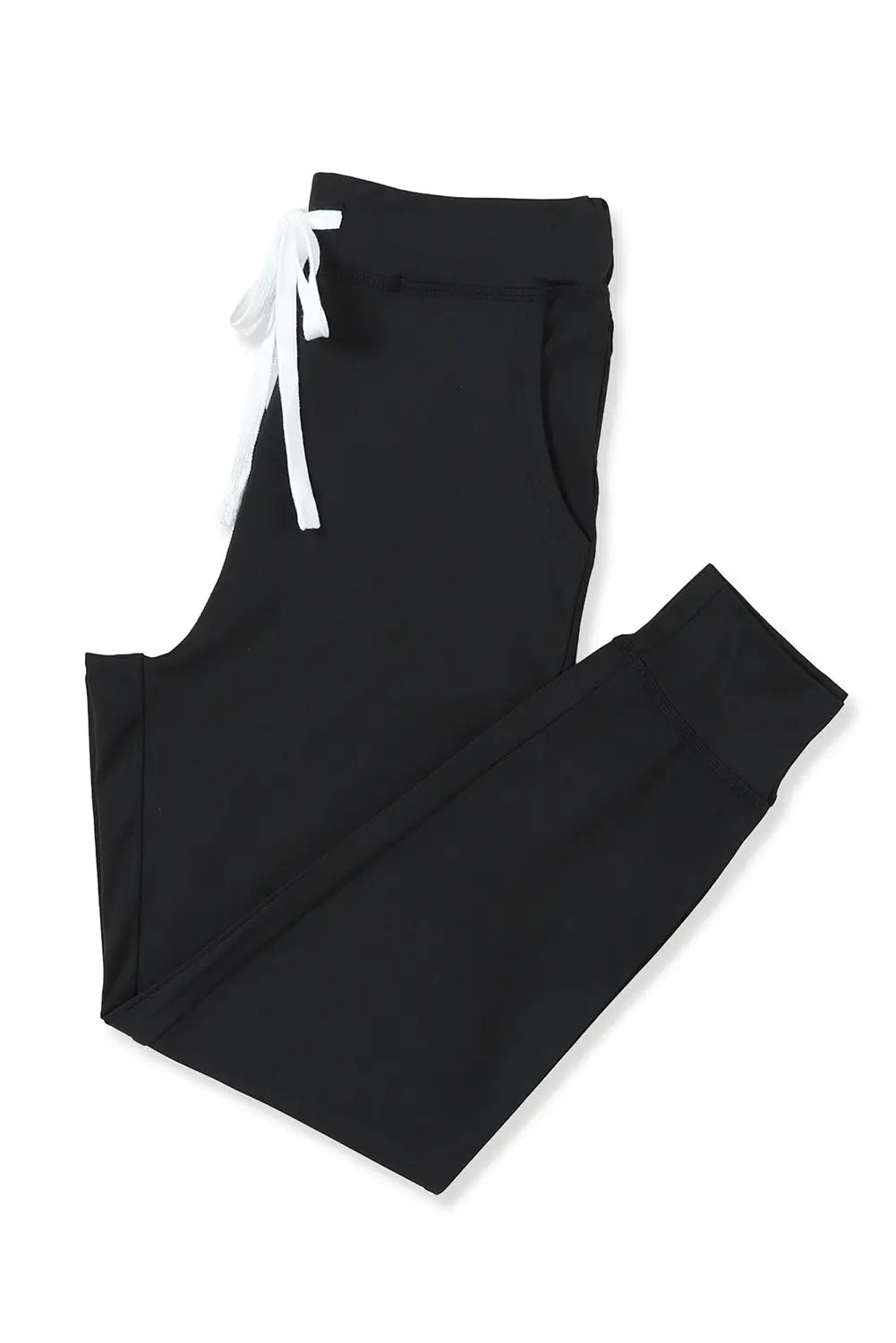 Black Drawstring Waist Pocketed Joggers - Scarlett's Riverside Boutique