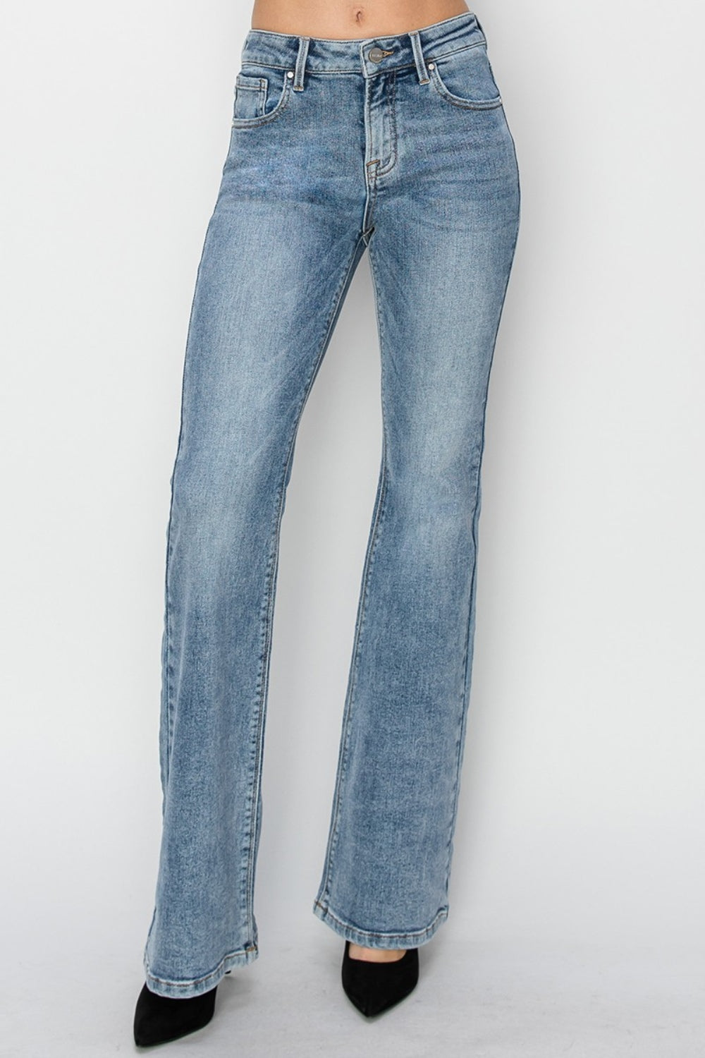 RISEN Full Size Mid Rise Bootcut Jeans - Scarlett's Riverside Boutique