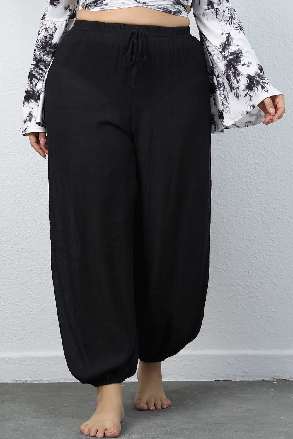 Plus Size Drawstring Jogger Pants - Scarlett's Riverside Boutique