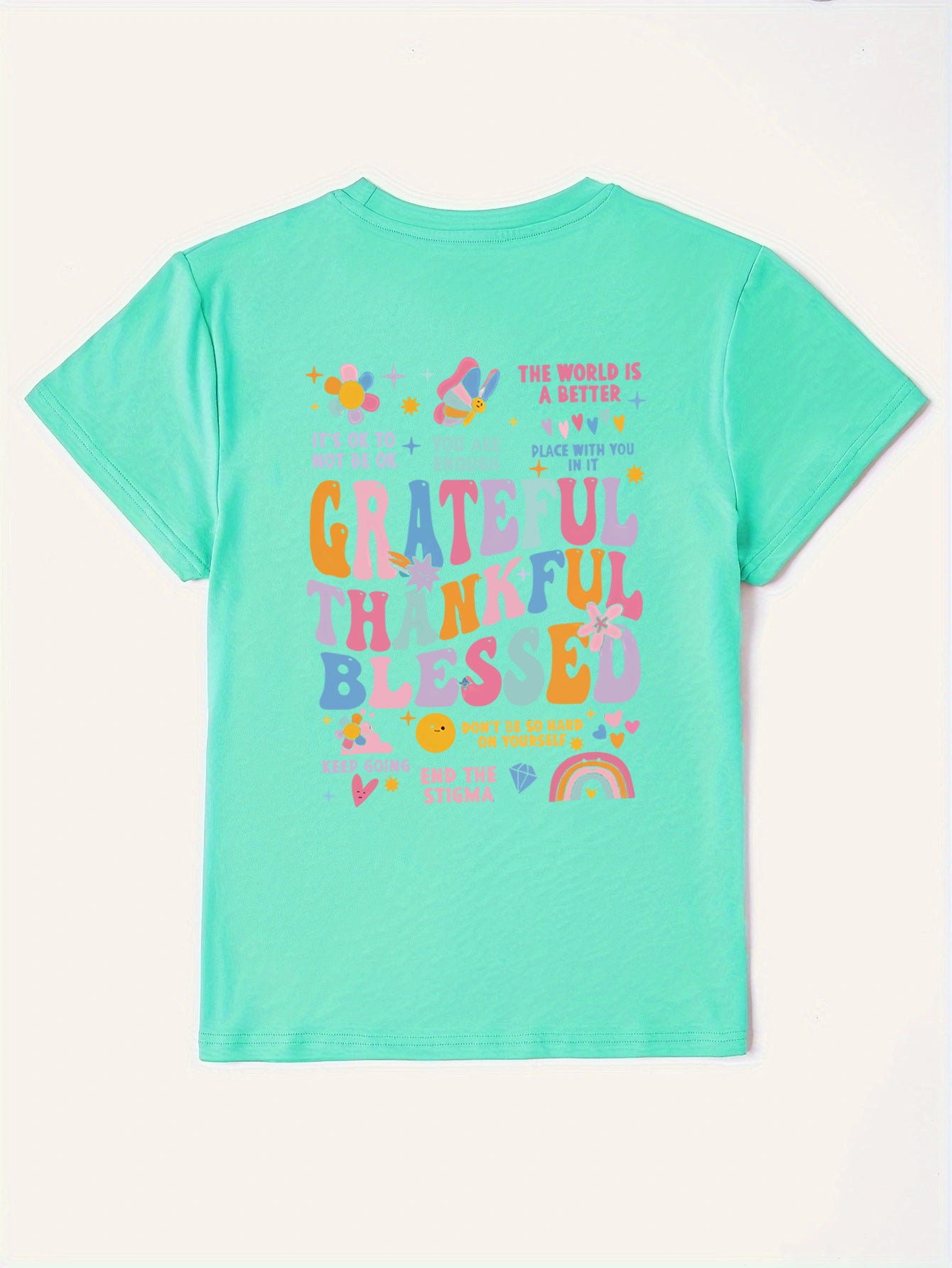 Letter Graphic Round Neck Short Sleeve T-Shirt - Scarlett's Riverside Boutique