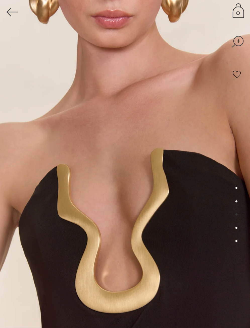 NWTs, Abril Black and Gold Strapless Dress From Bloomingdales Sz 4. #97