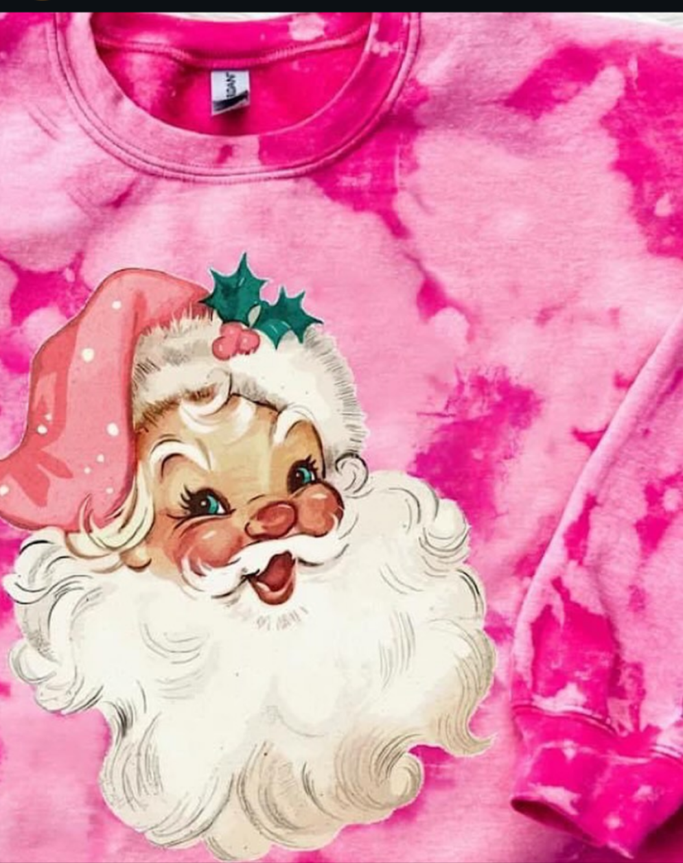 Santa tie dye sweatshirt - Scarlett's Riverside Boutique