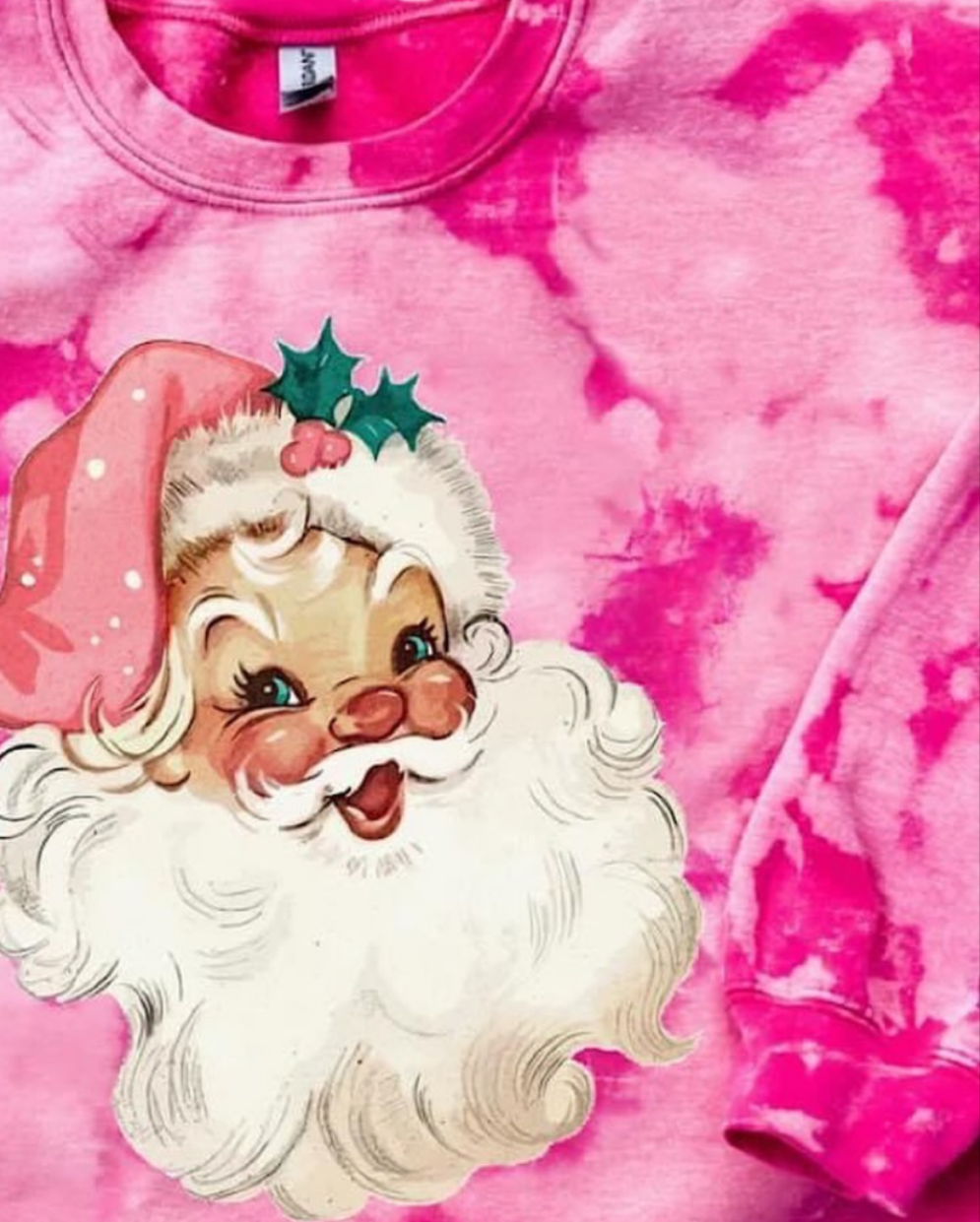 Santa tie dye sweatshirt - Scarlett's Riverside Boutique