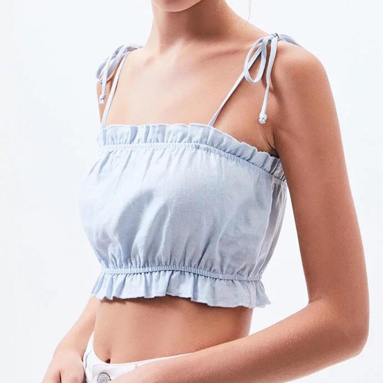 Baby blue crop top. Size M - Scarlett's Riverside Boutique