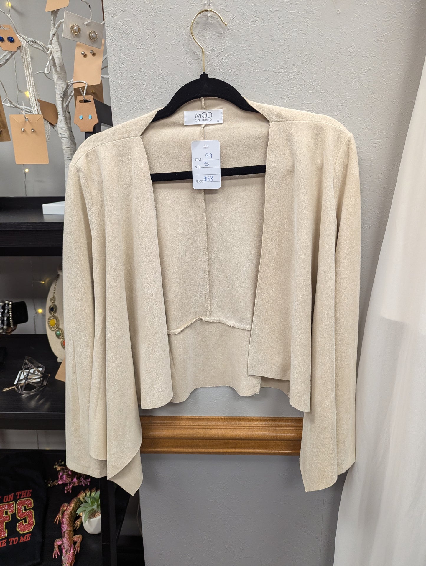 MOD cream cardigan, size S. RS 99 - Scarlett's Riverside Boutique