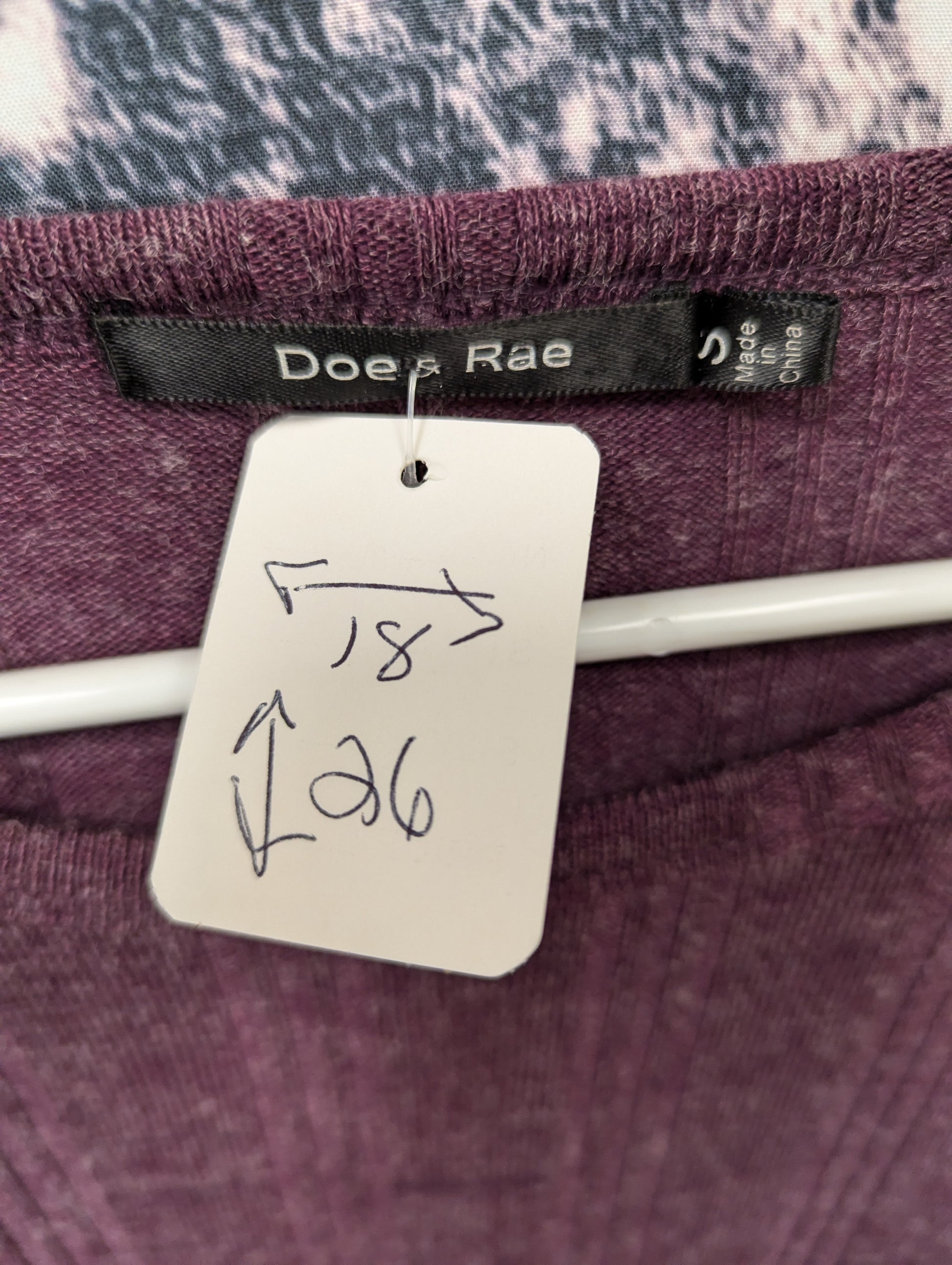 Doe & Rae purple long sleeve top. Size S. RS 80 - Scarlett's Riverside Boutique