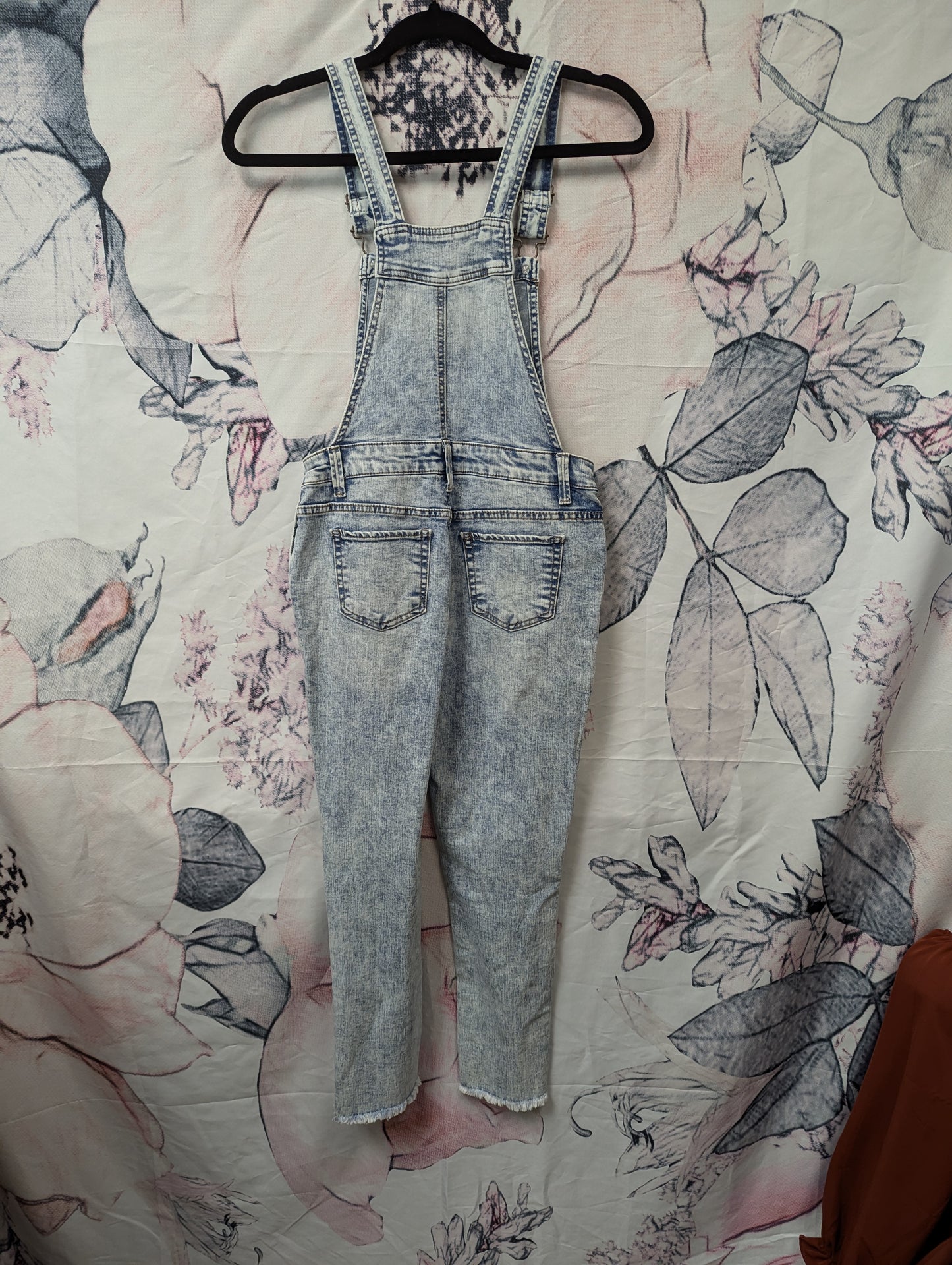 So denim overalls youth size 12, Raw Hemm Distressed RS 74 - Scarlett's Riverside Boutique