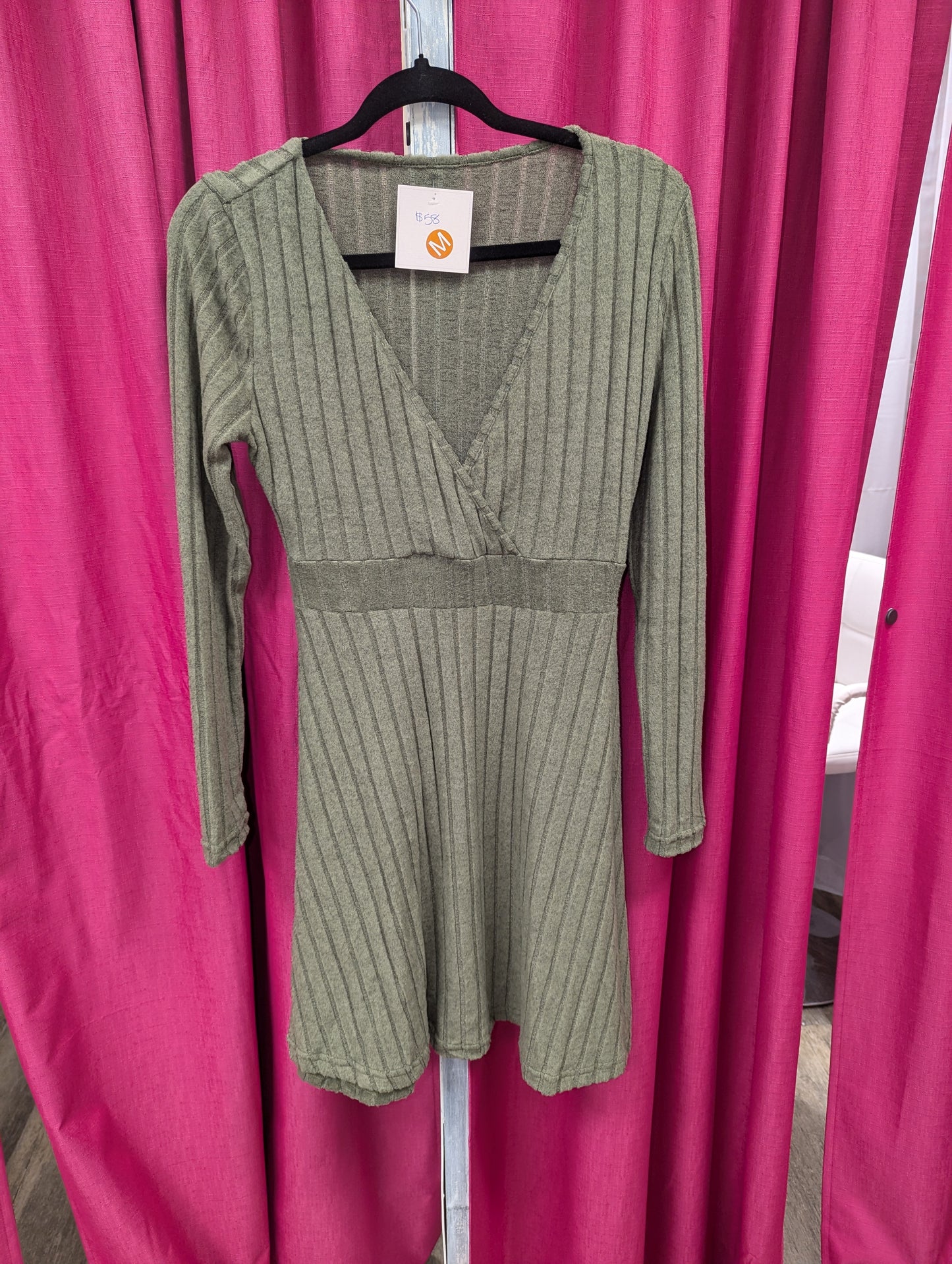 Forest green long sleeve dress - Scarlett's Riverside Boutique