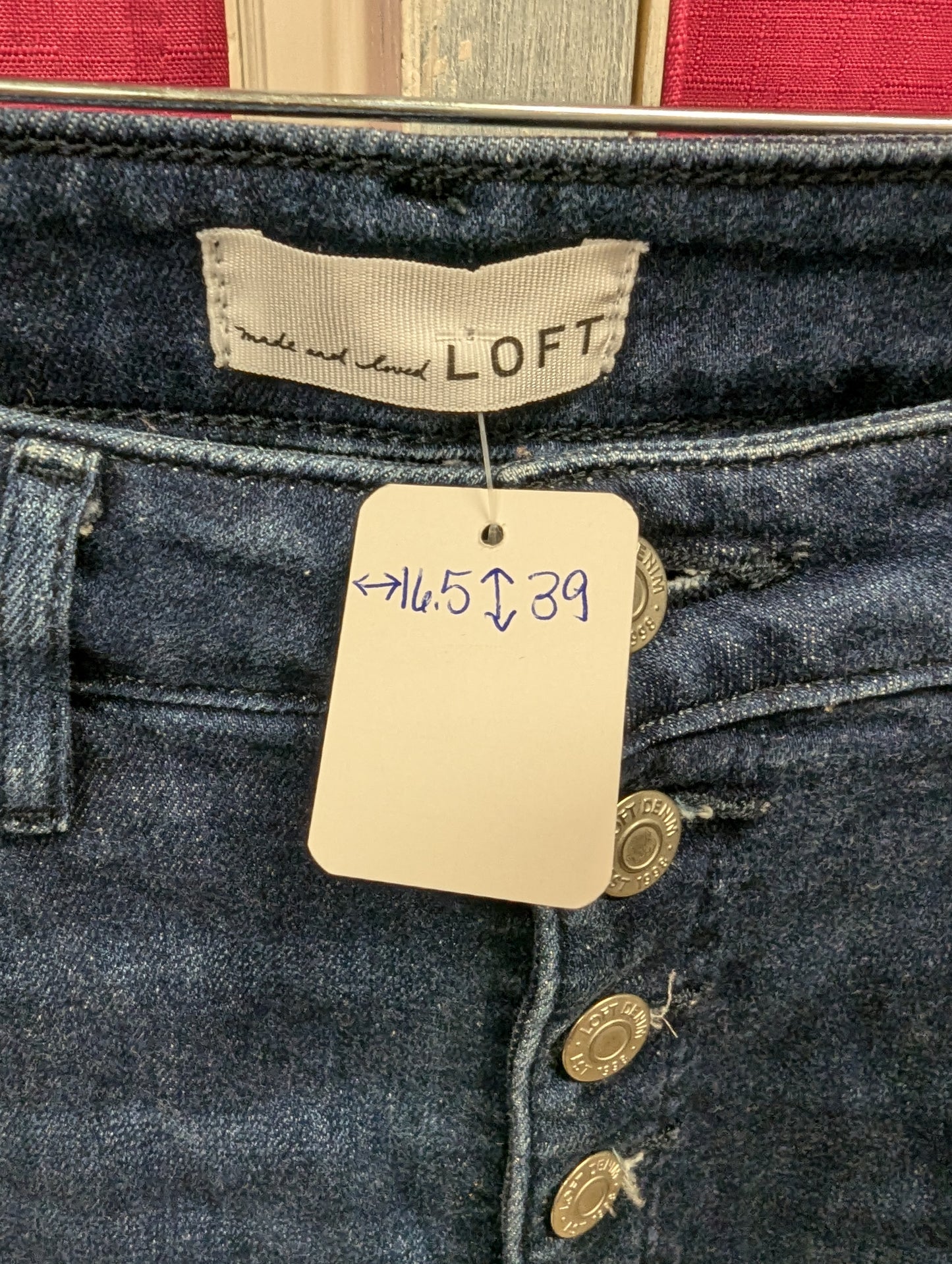 Loft button up skinny jeans. Size 12. RS 29 - Scarlett's Riverside Boutique