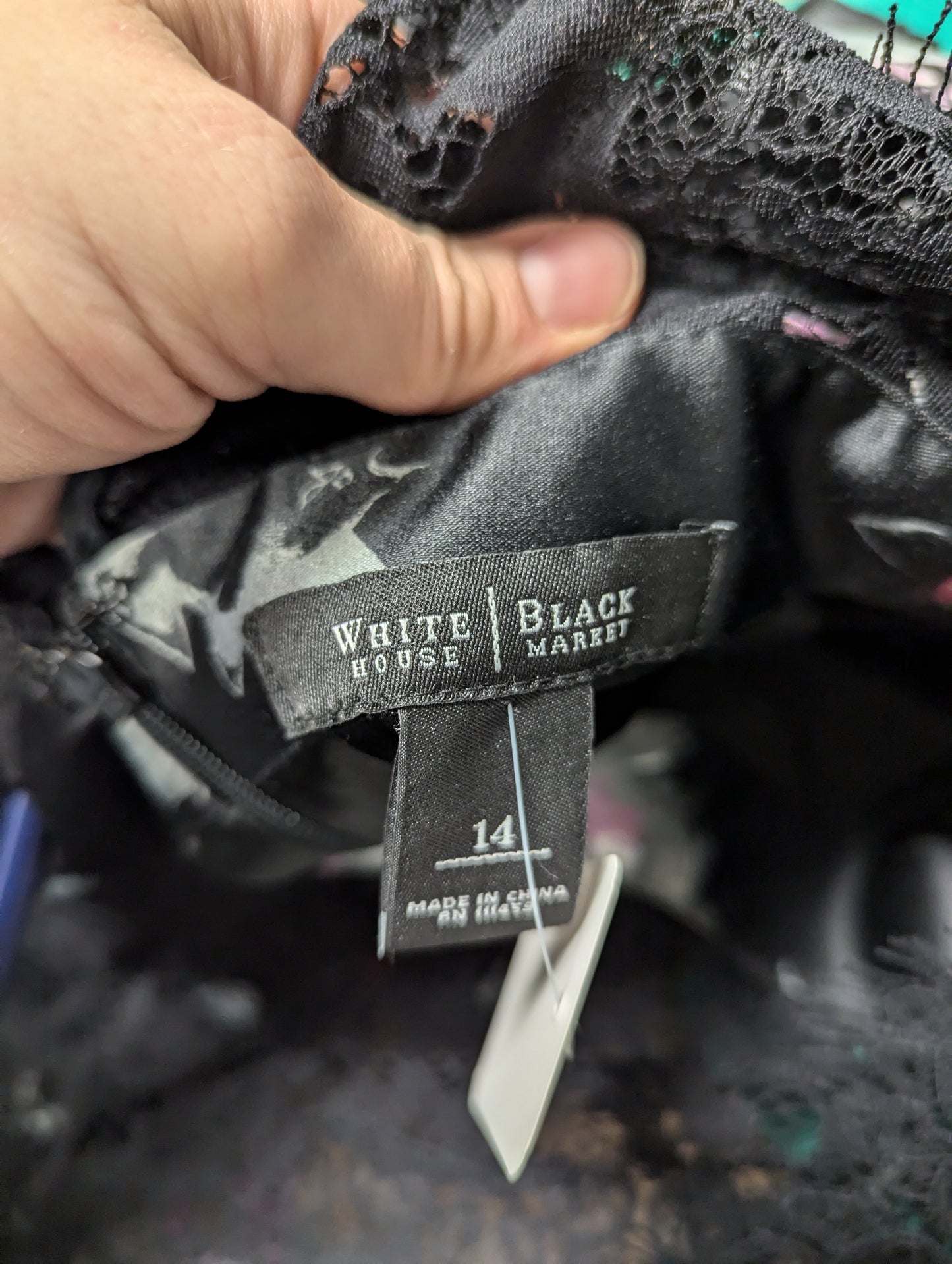 White House Black Market Black Floral Lace Sheath Dress Size 14 Cocktail Party. RS 83 - Scarlett's Riverside Boutique