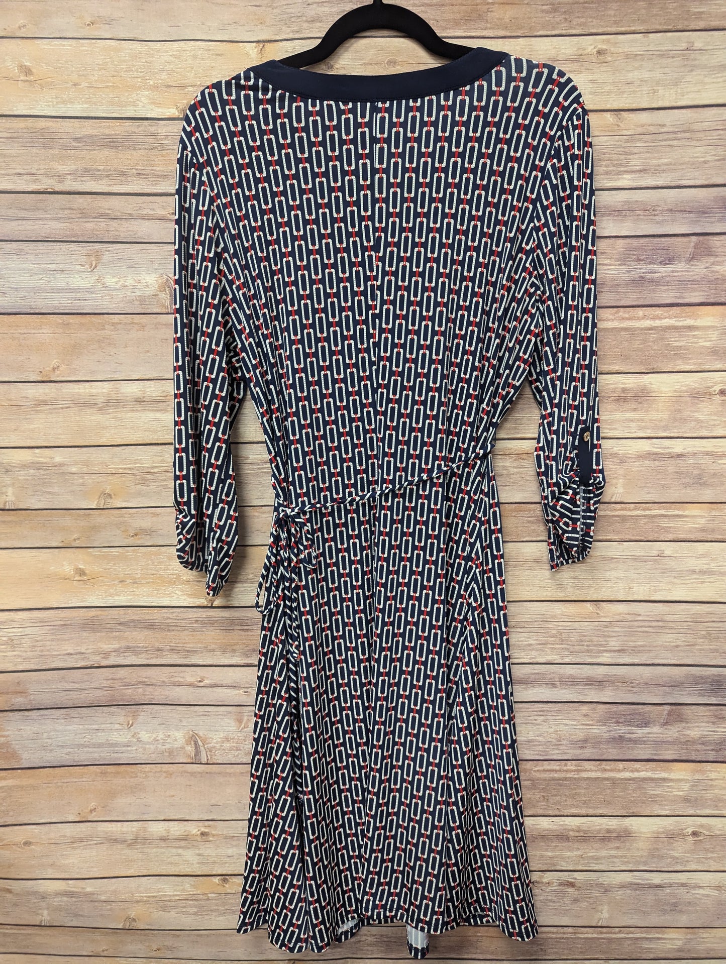 Pattern 3/4 sleeve knee length dress. Size XL - Scarlett's Riverside Boutique