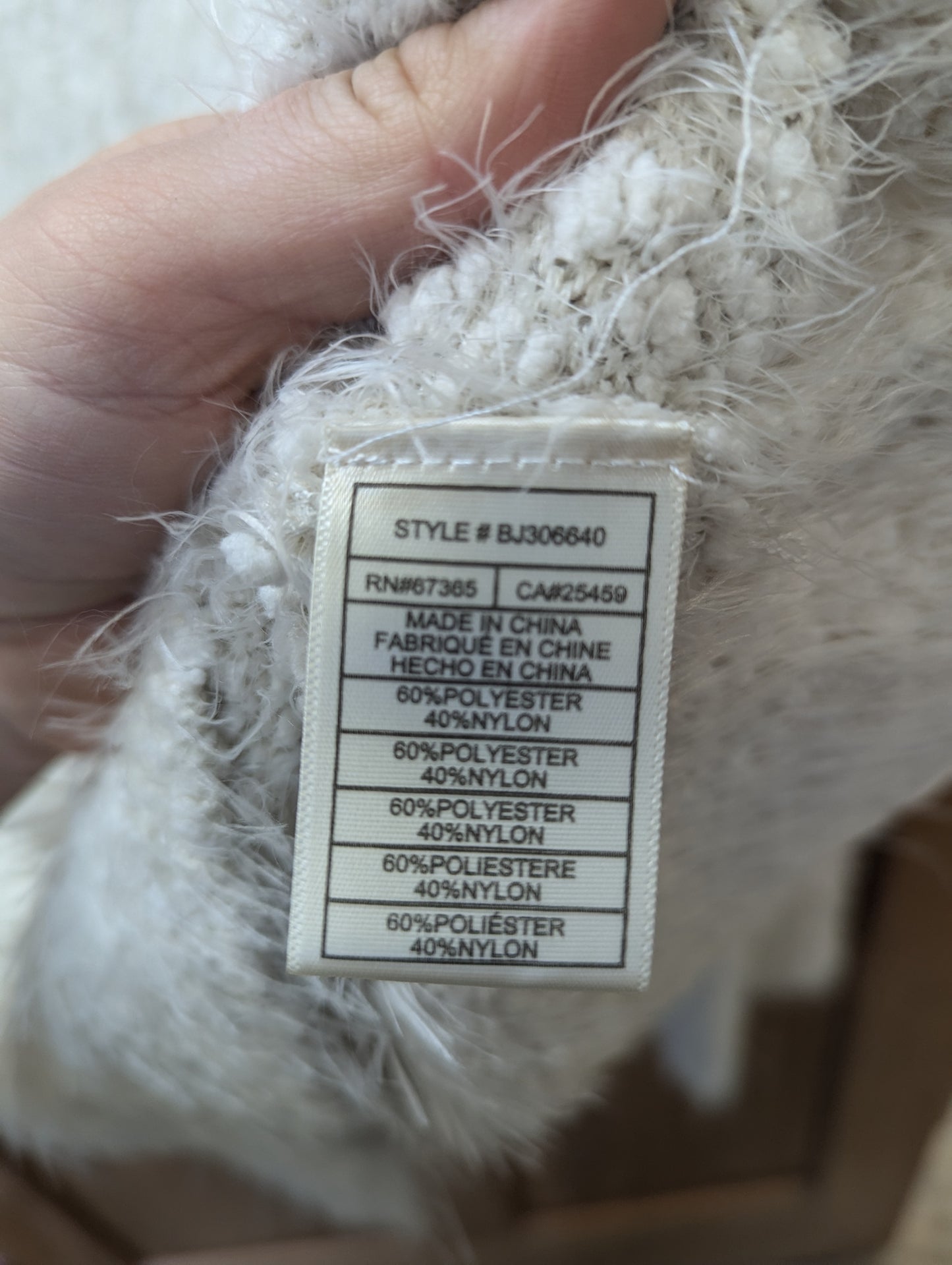 BB Dakota fuzzy white sweater - Scarlett's Riverside Boutique