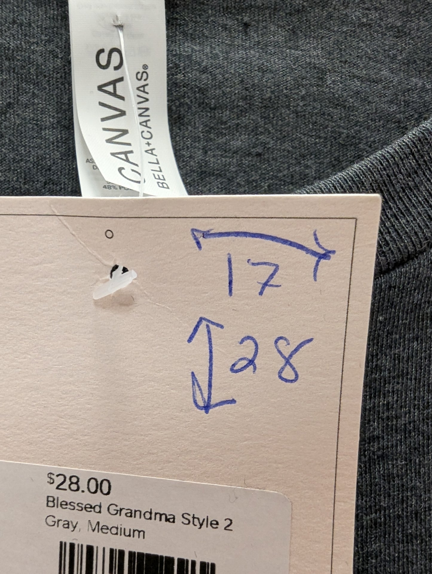 Blessed grandma, bella canvas size M, cotton