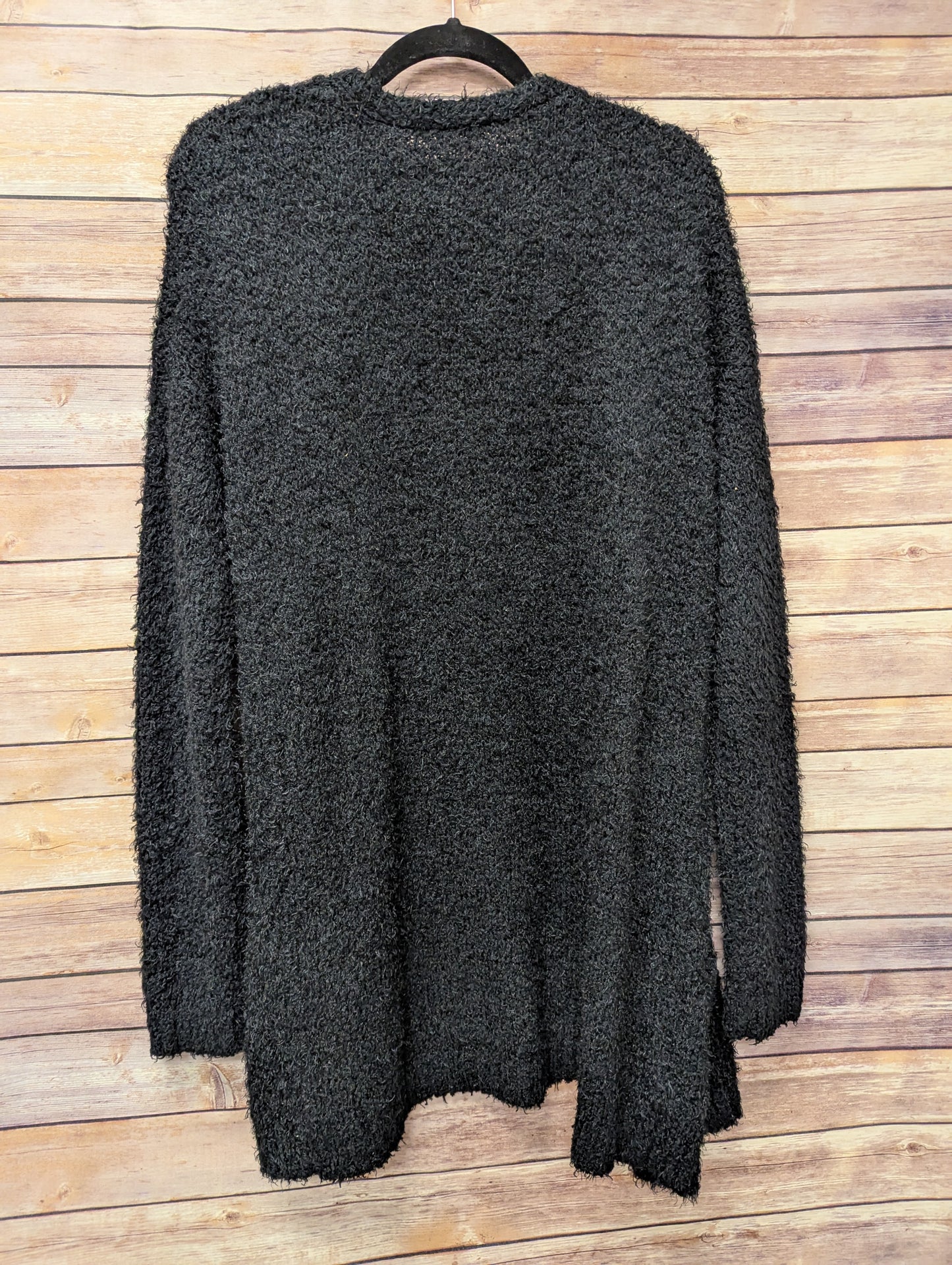 Comfort Teddy black cardigan. Size XL