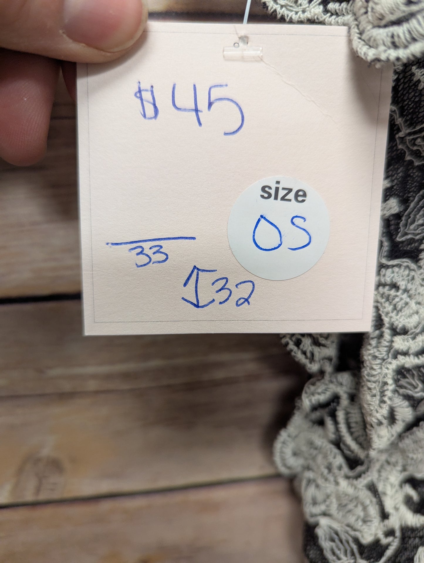 Lace, embroidered, crochet kimono. OS