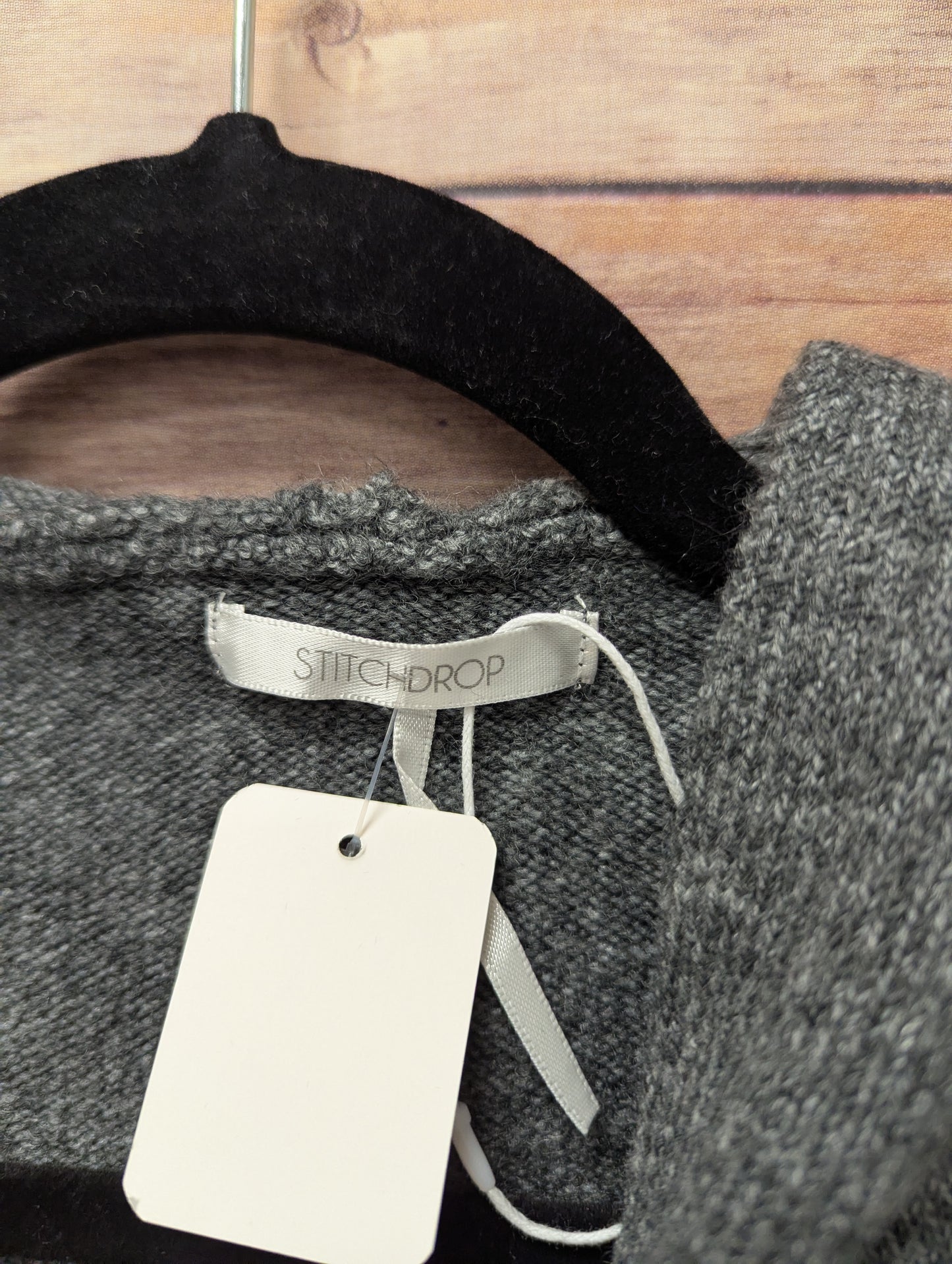 Hooded Knit Cardigan, oversized XS.