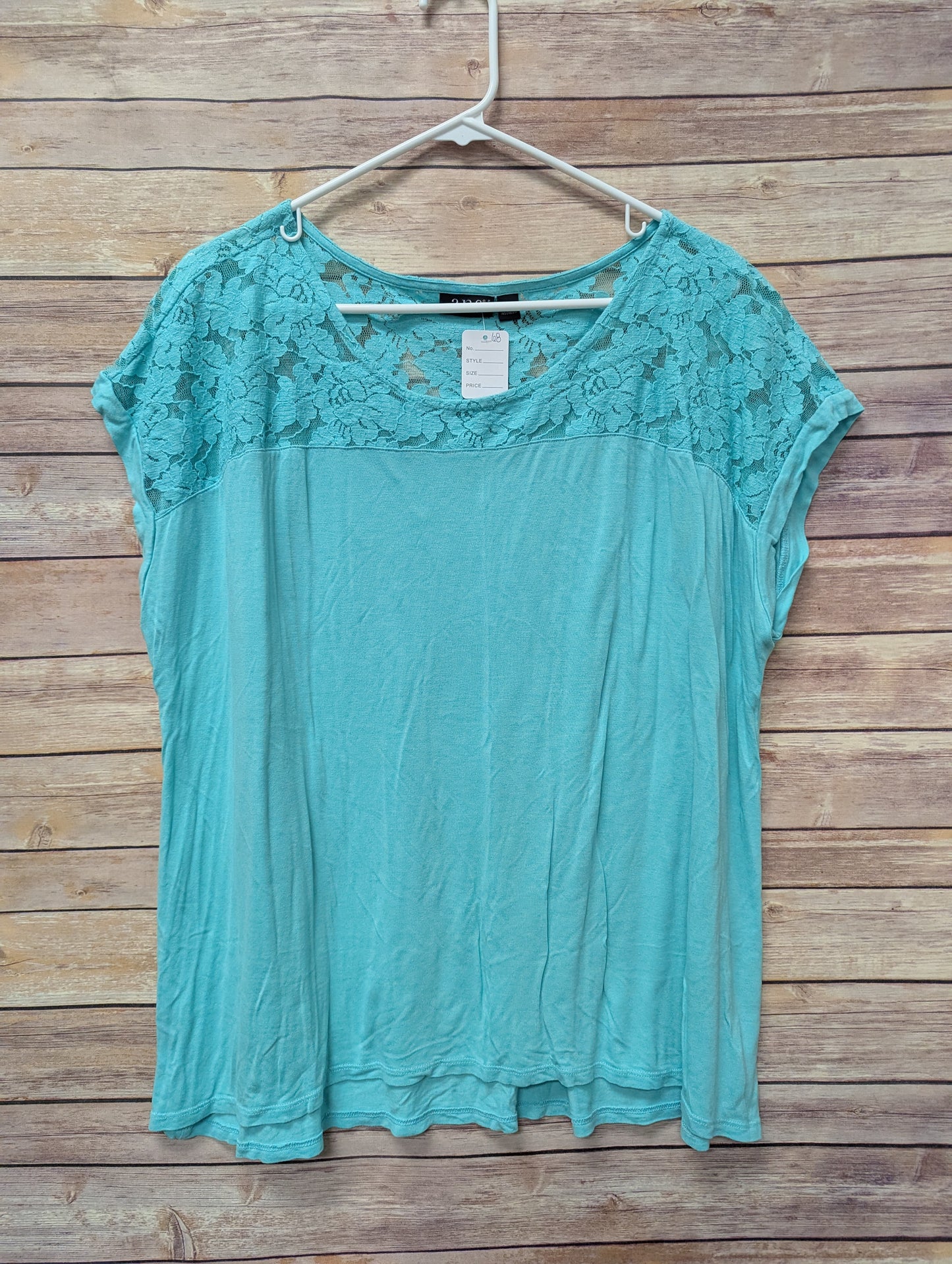 A.N.A 2xl, mint lace tee. #68