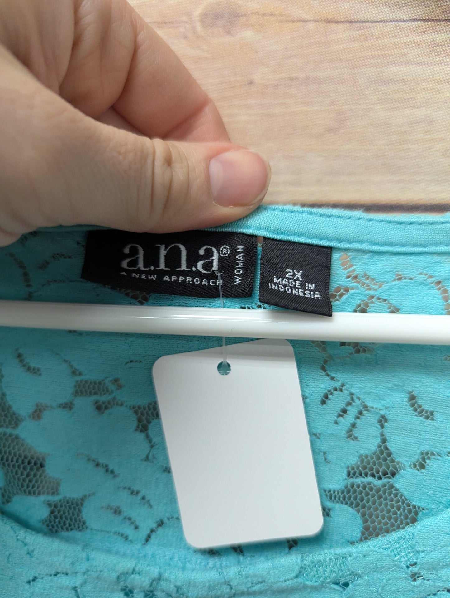A.N.A 2xl, mint lace tee. #68