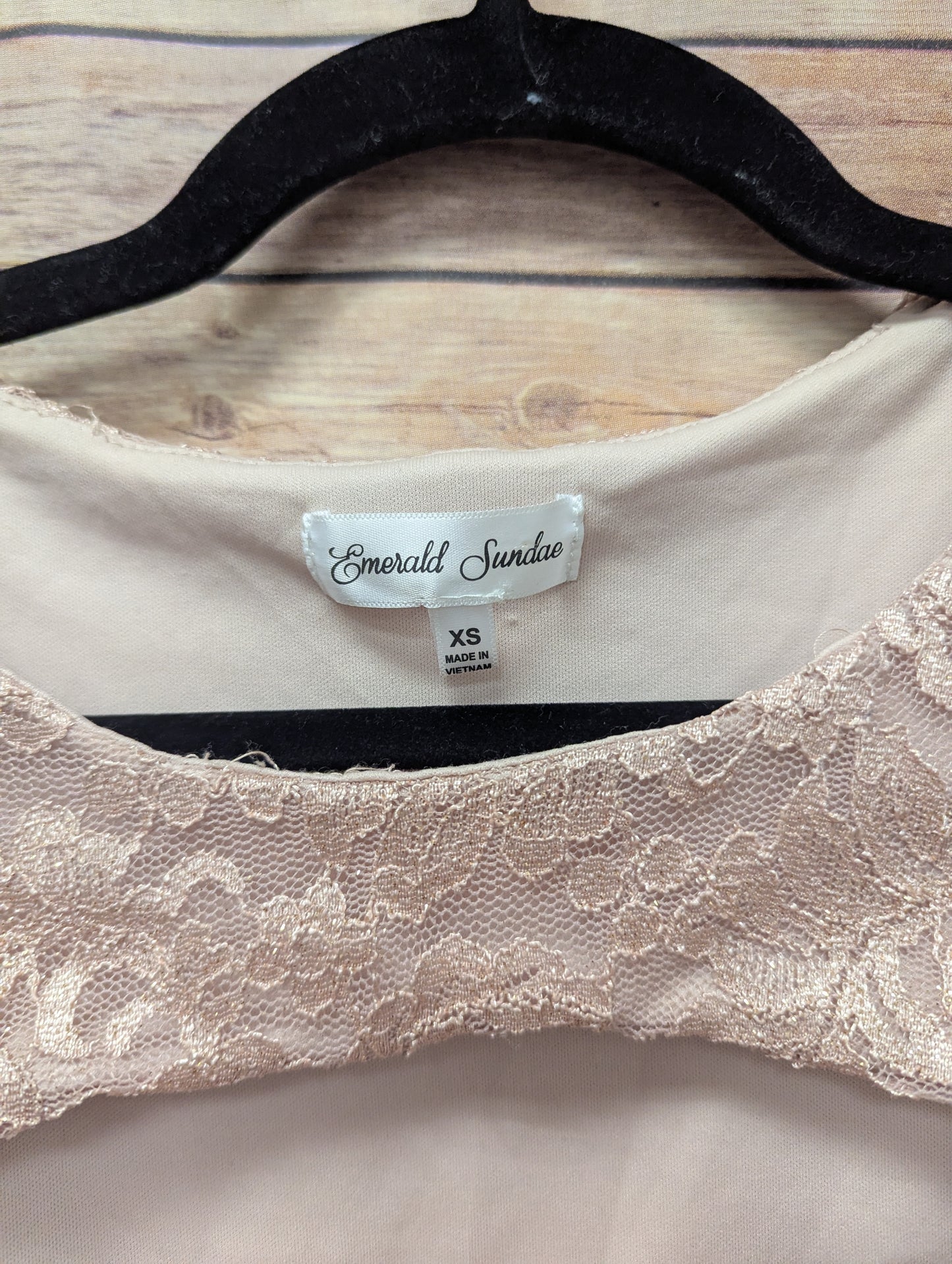 Emerald Sunday light pink formal dress. Size XS. #97