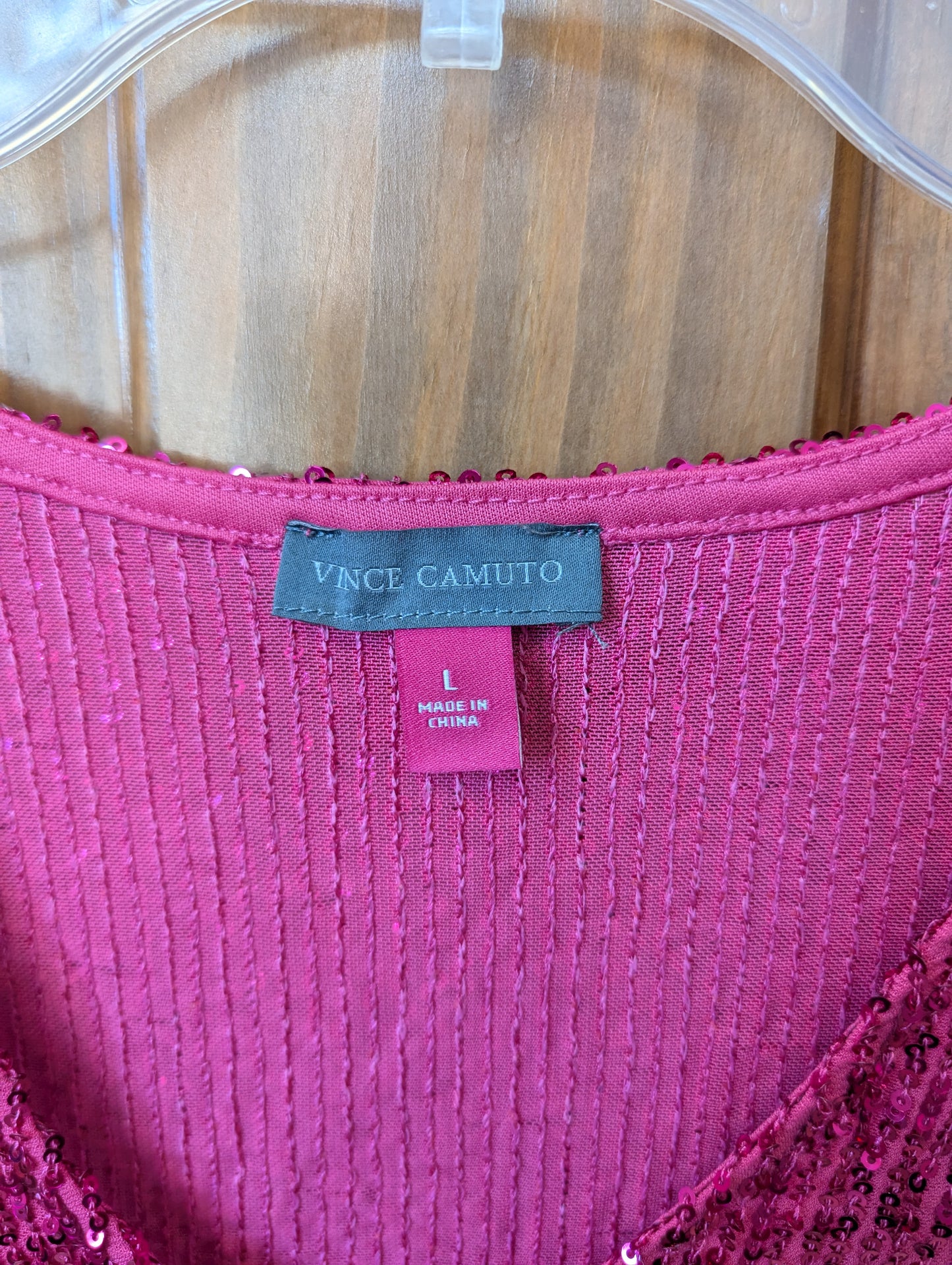 NWT's Vince Camuto sequin cap sleeve top. Size L. 97