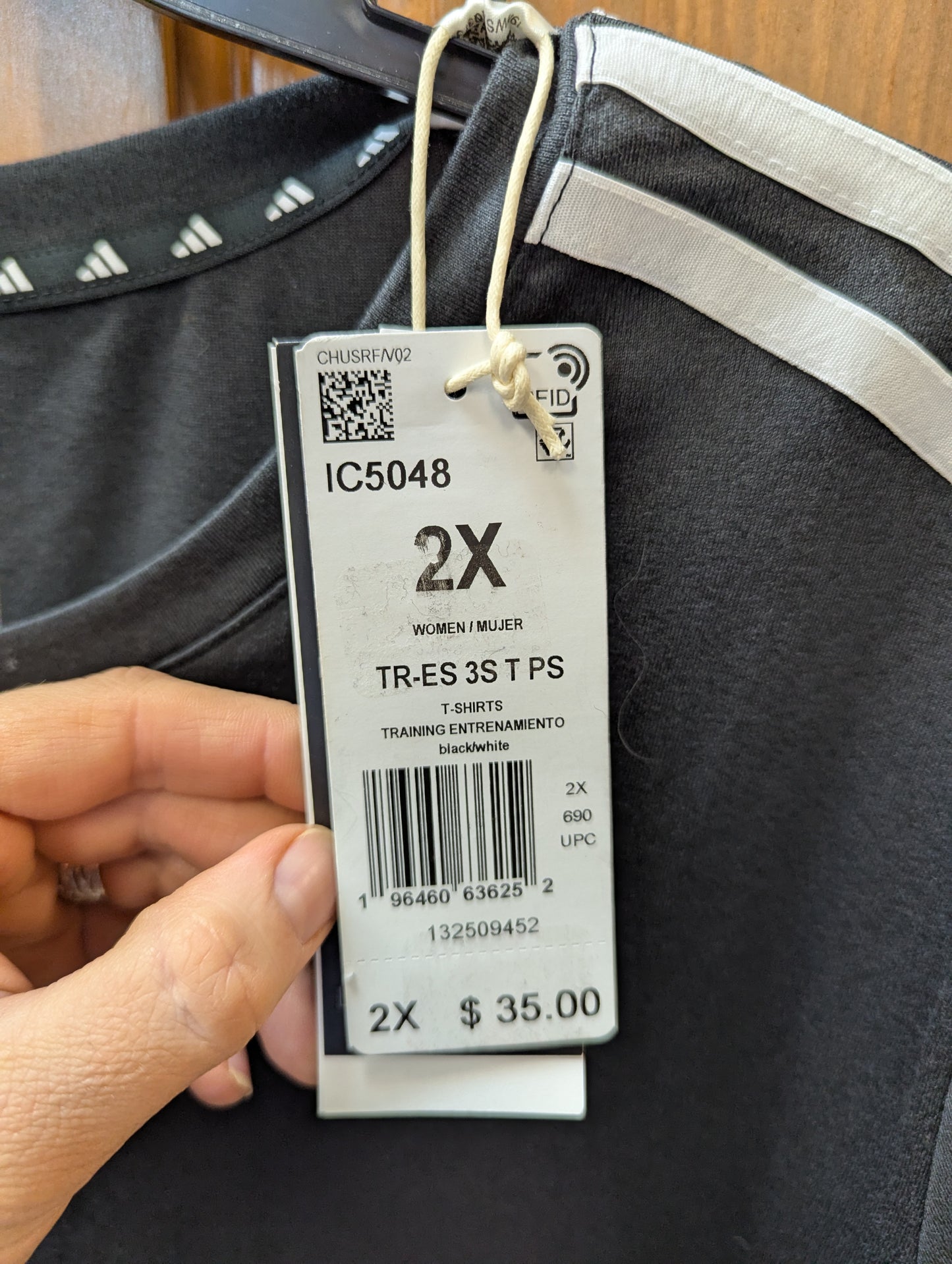 NWTs, 2xl, Adidas Women Aeroready Train Essentials 3-Stripes T-Shirt Black. 97