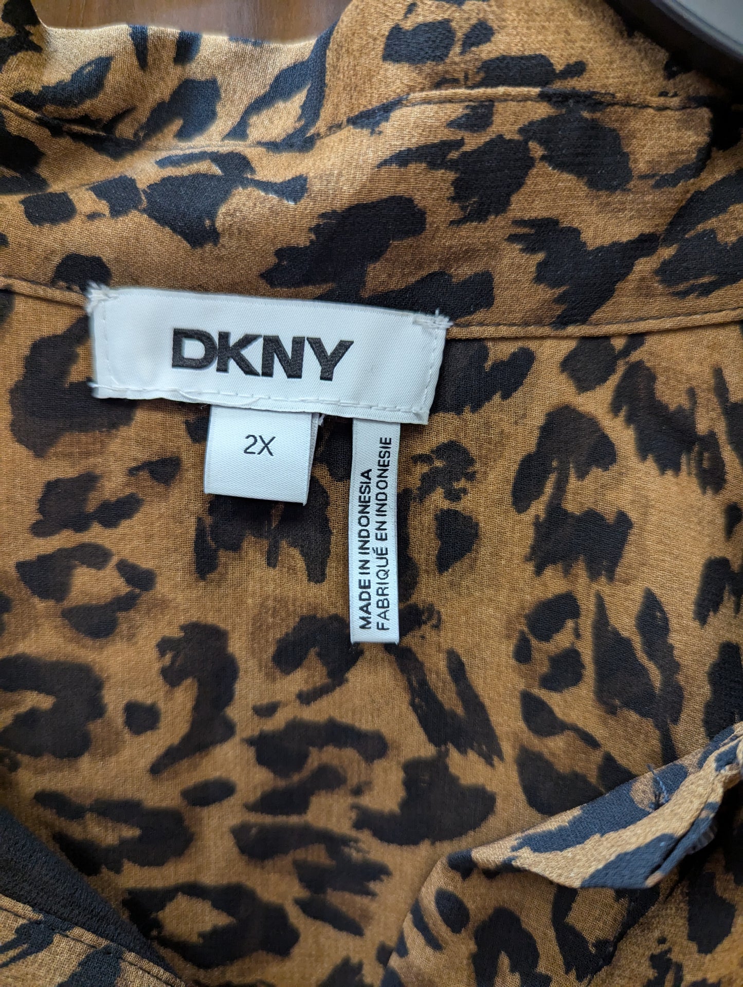Dkny leopard plus size blouse. 2xl. #97