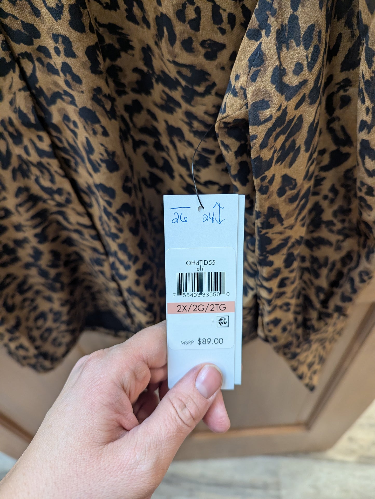 Dkny leopard plus size blouse. 2xl. #97